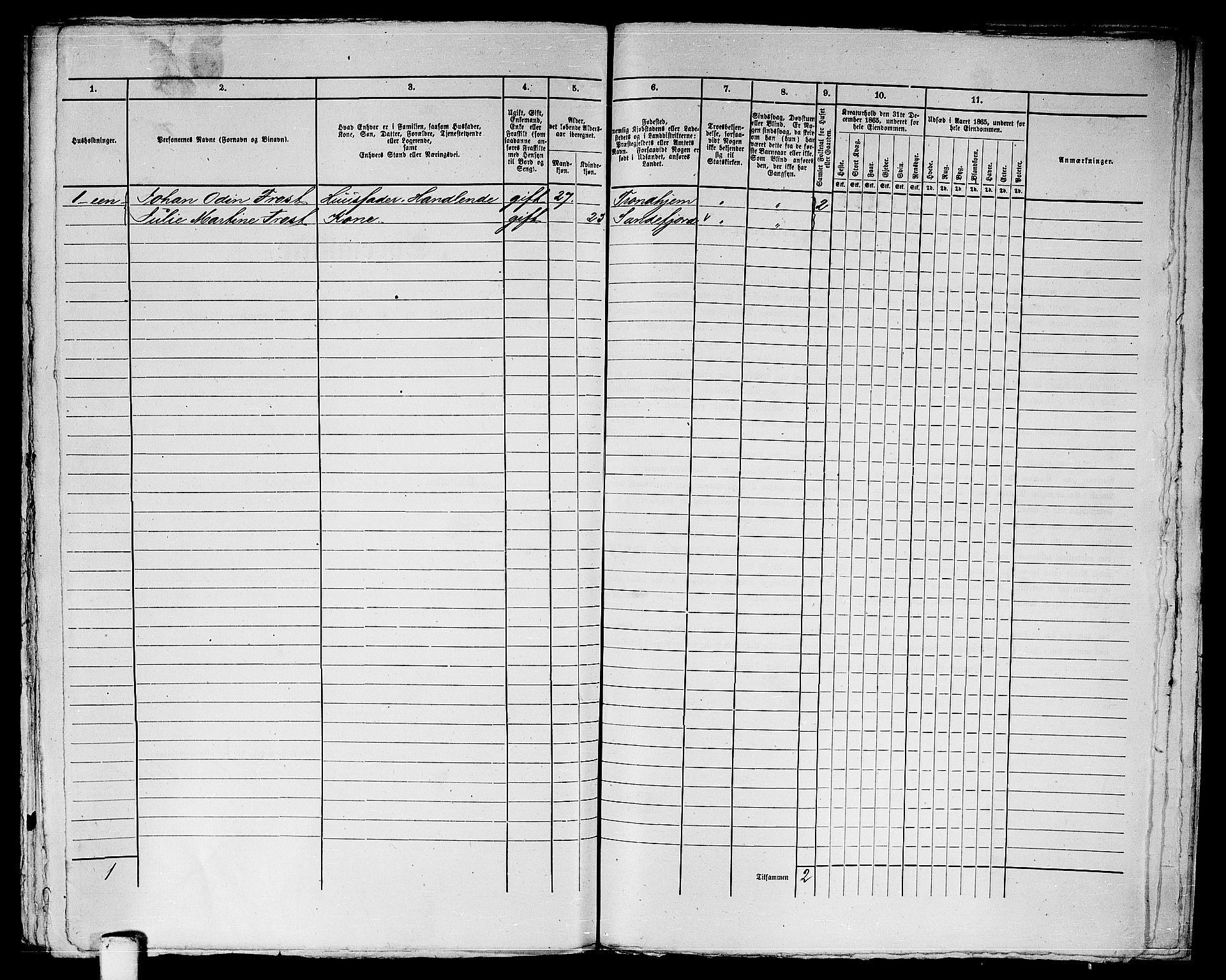 RA, Folketelling 1865 for 1601 Trondheim kjøpstad, 1865, s. 1532