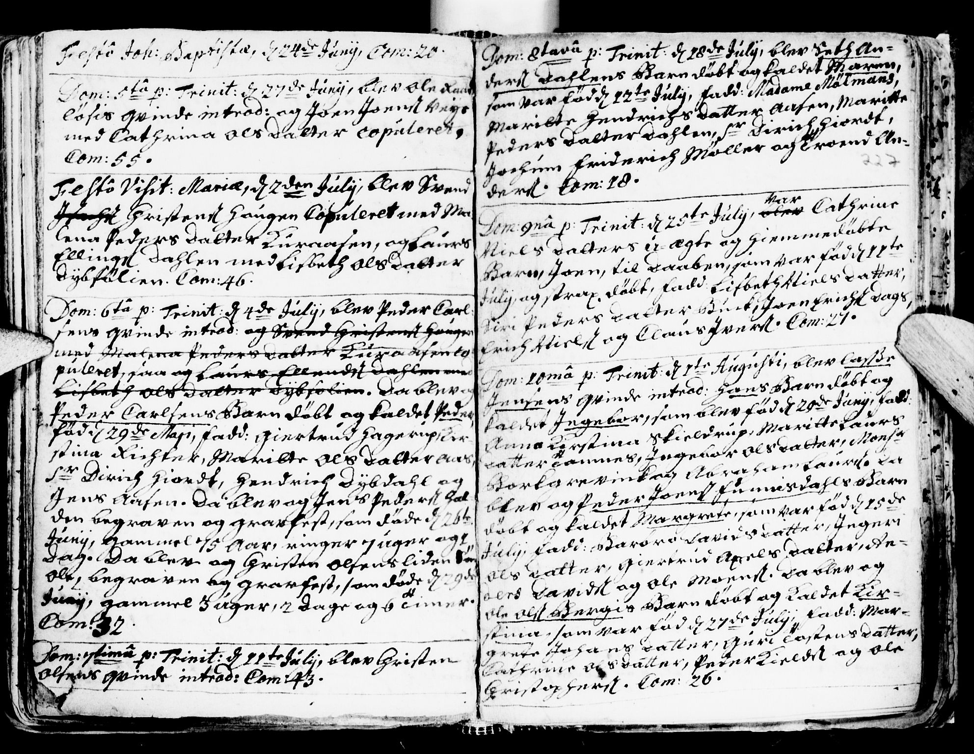 Ministerialprotokoller, klokkerbøker og fødselsregistre - Sør-Trøndelag, AV/SAT-A-1456/681/L0924: Ministerialbok nr. 681A02, 1720-1731, s. 226-227