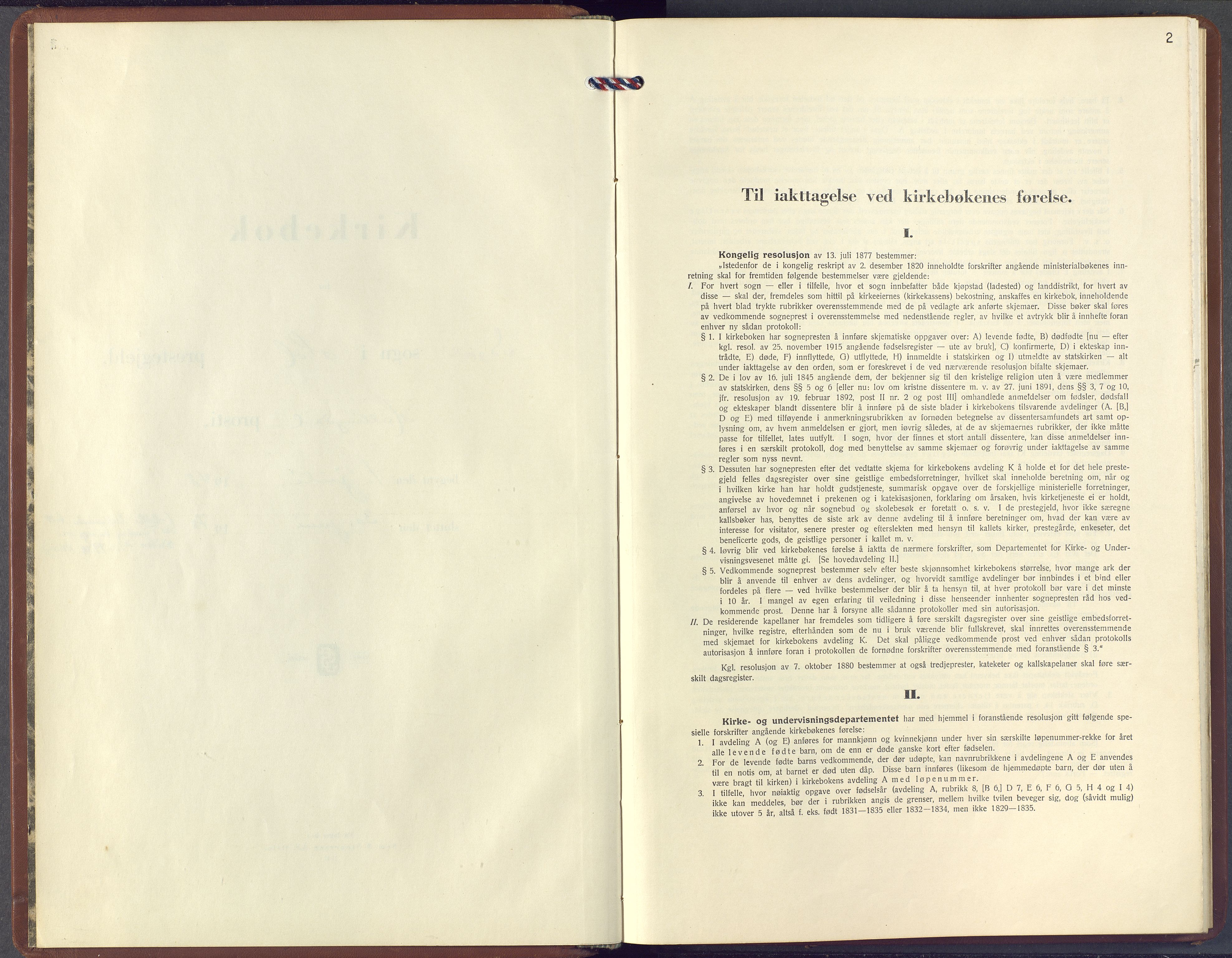 Hol kirkebøker, AV/SAKO-A-227/F/Fb/L0001: Ministerialbok nr. II 1, 1948-1978, s. 2