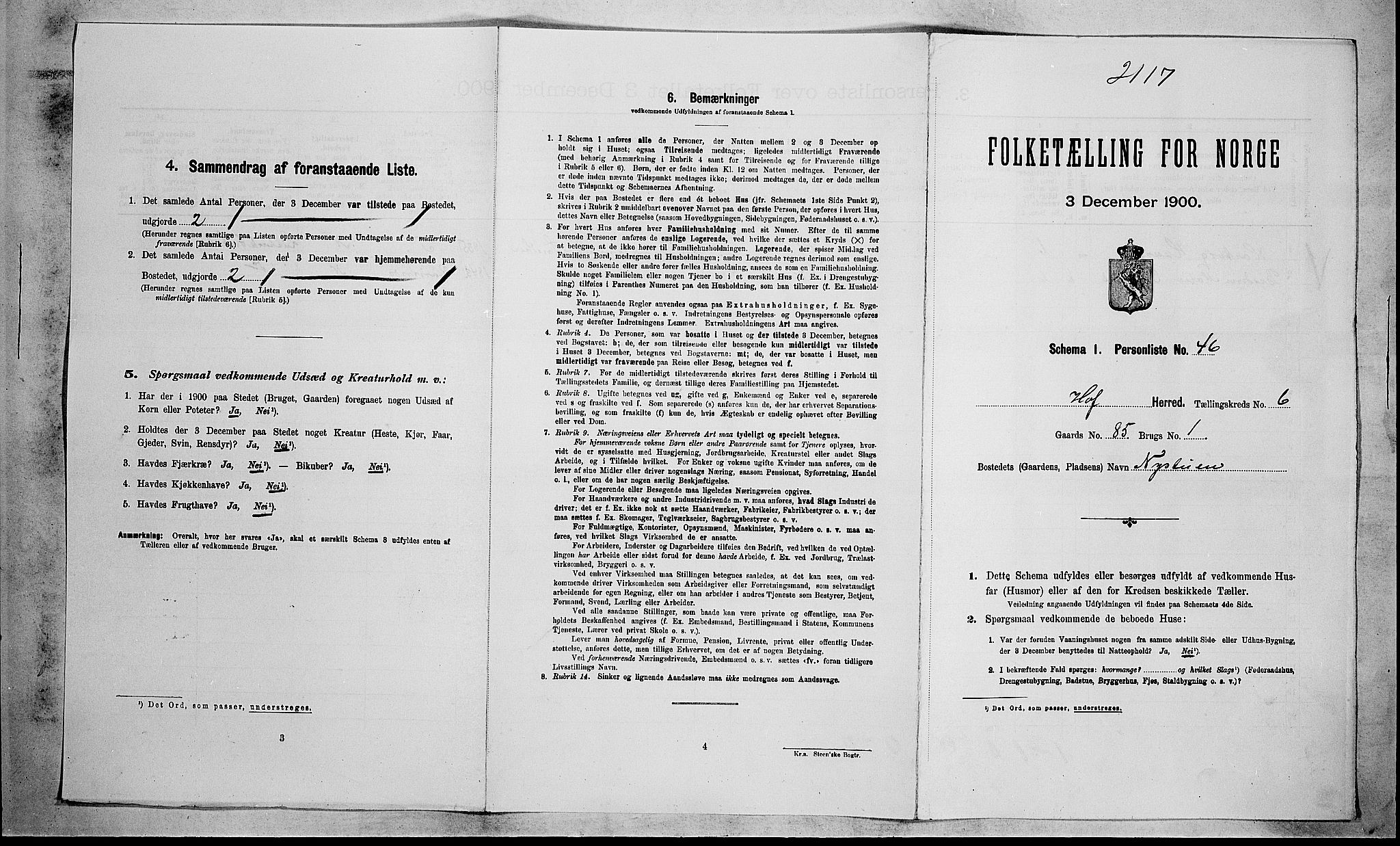 RA, Folketelling 1900 for 0714 Hof herred, 1900, s. 765