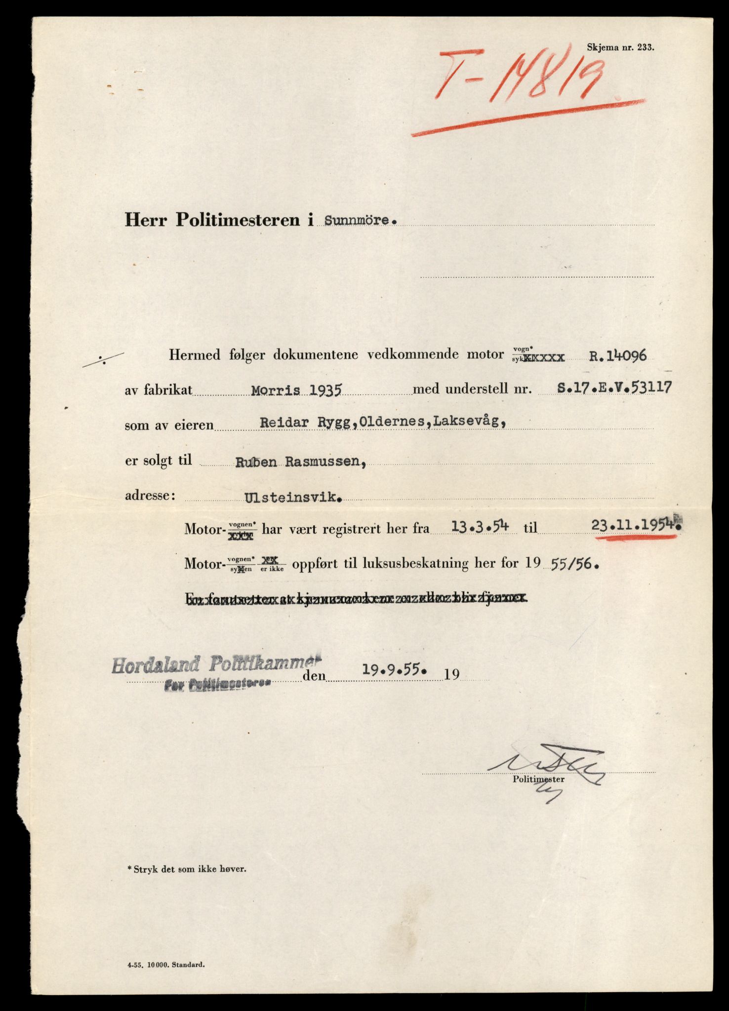 Møre og Romsdal vegkontor - Ålesund trafikkstasjon, AV/SAT-A-4099/F/Fe/L0048: Registreringskort for kjøretøy T 14721 - T 14863, 1927-1998, s. 2225