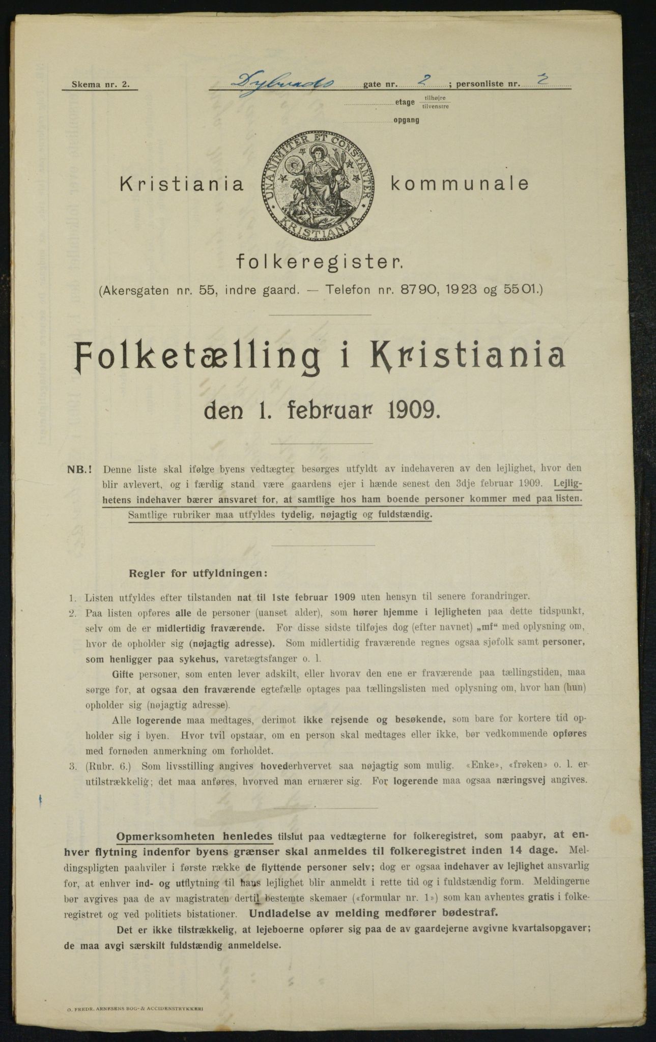 OBA, Kommunal folketelling 1.2.1909 for Kristiania kjøpstad, 1909, s. 15928