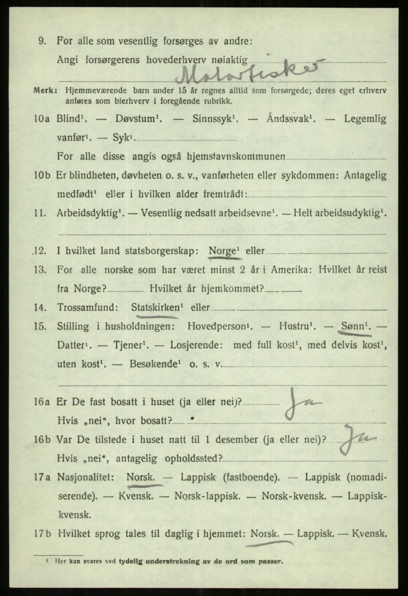 SATØ, Folketelling 1920 for 1936 Karlsøy herred, 1920, s. 1730