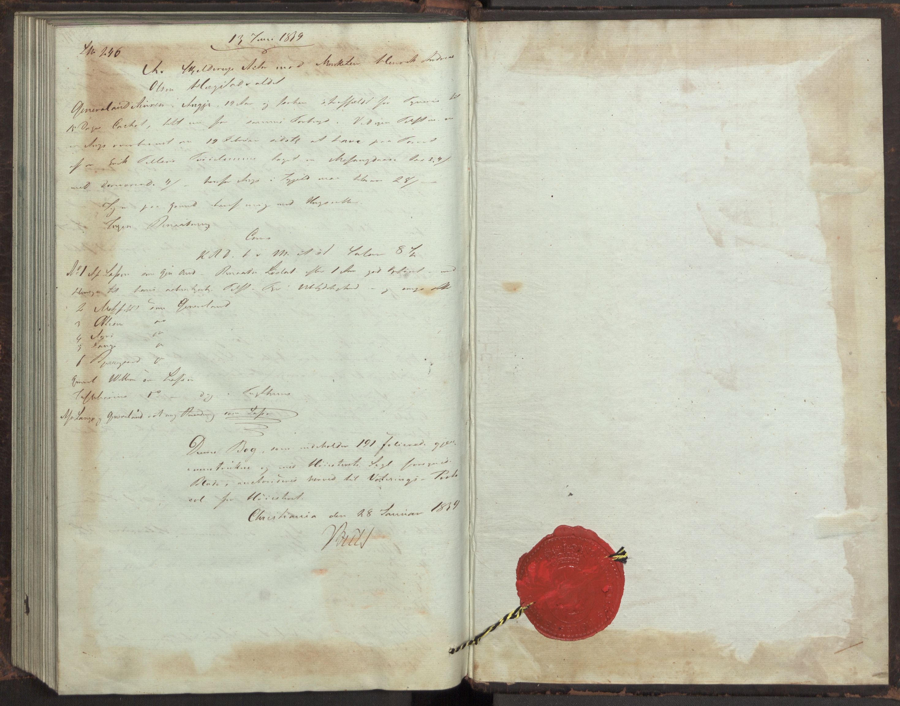 Høyesterett, AV/RA-S-1002/E/Eb/Ebb/L0028/0002: Voteringsprotokoller / Voteringsprotokoll, 1839, s. 191b