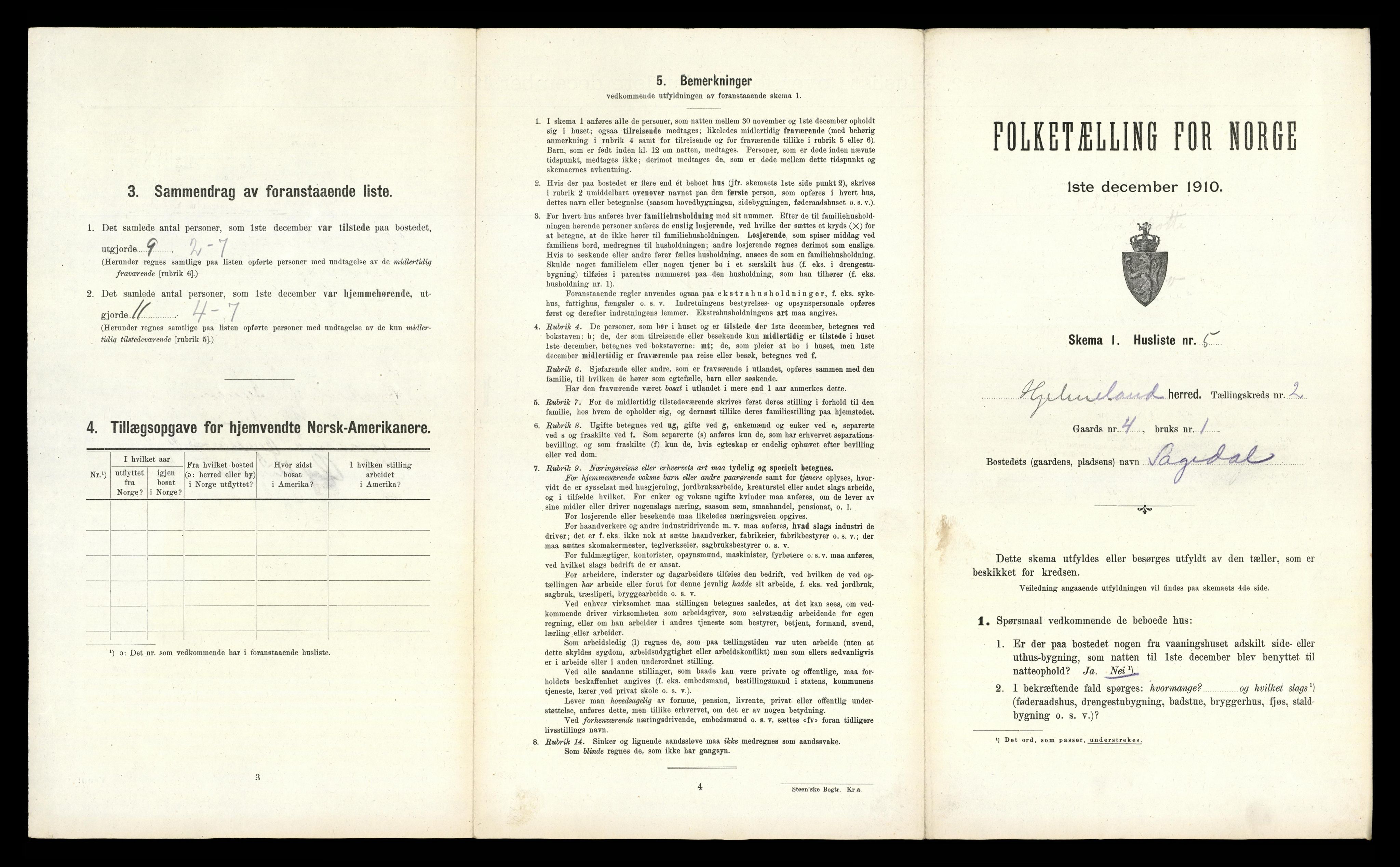 RA, Folketelling 1910 for 1133 Hjelmeland herred, 1910, s. 92
