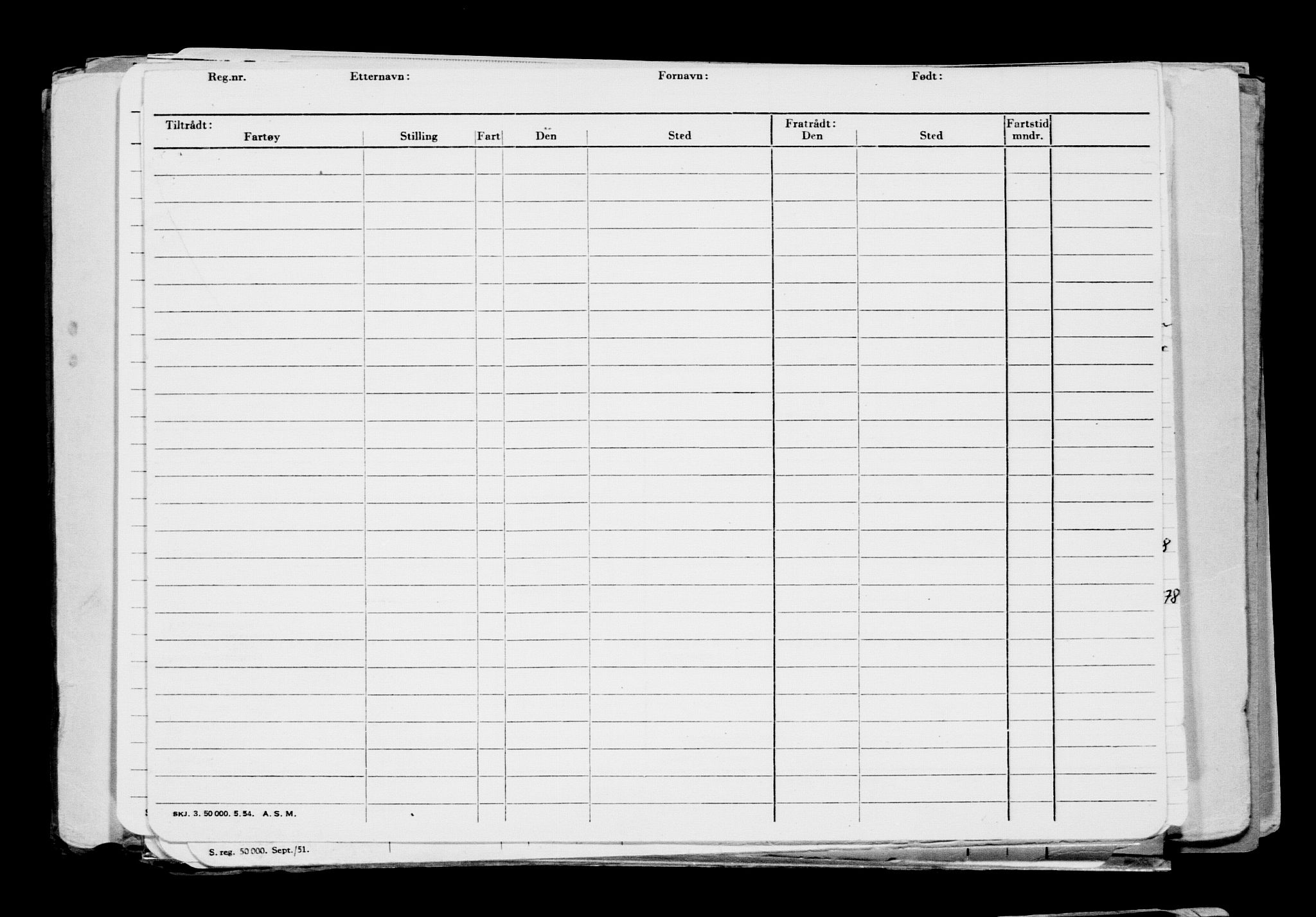 Direktoratet for sjømenn, AV/RA-S-3545/G/Gb/L0205: Hovedkort, 1922, s. 284