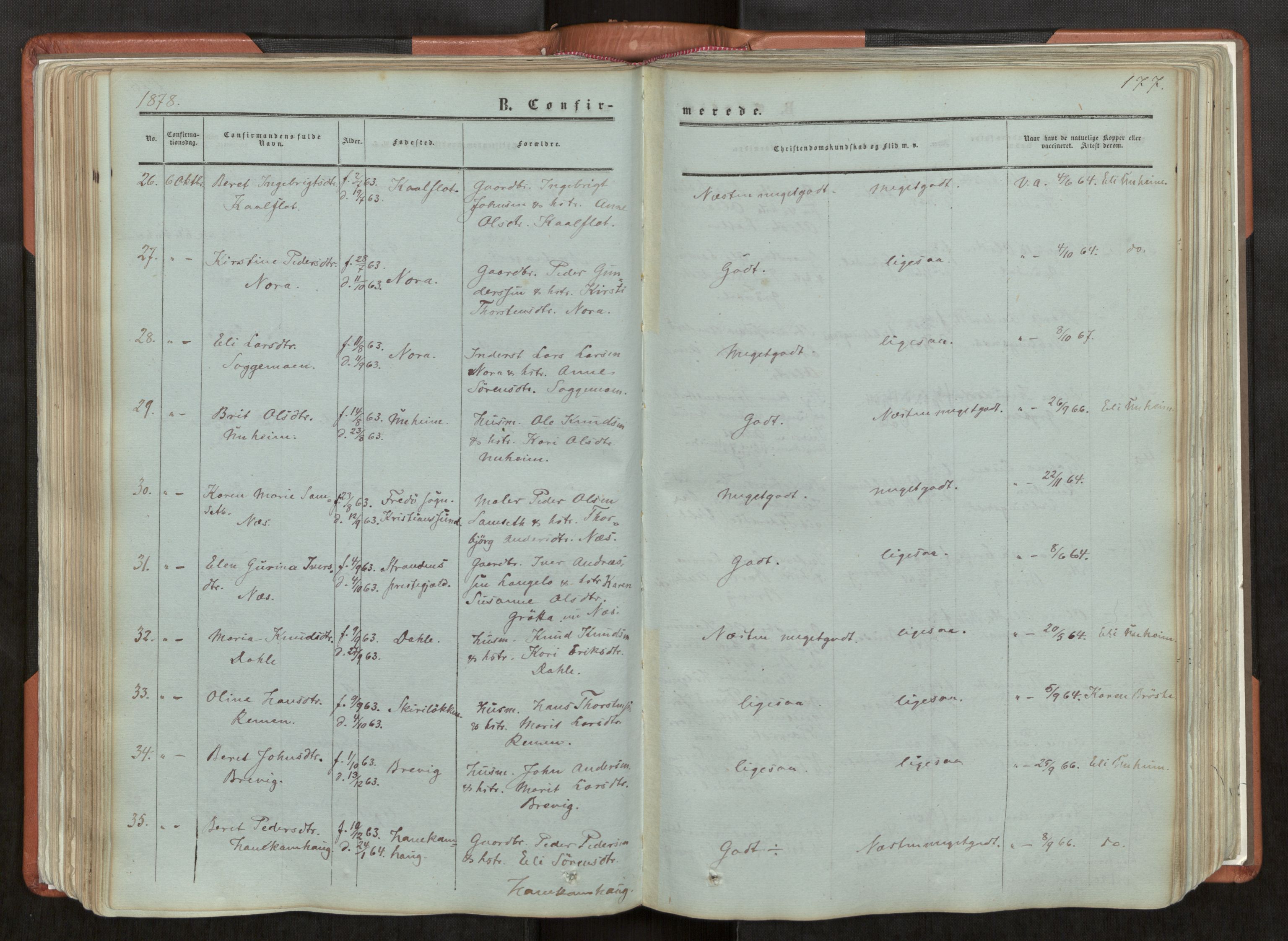 Ministerialprotokoller, klokkerbøker og fødselsregistre - Møre og Romsdal, AV/SAT-A-1454/544/L0572: Ministerialbok nr. 544A05, 1854-1886, s. 177