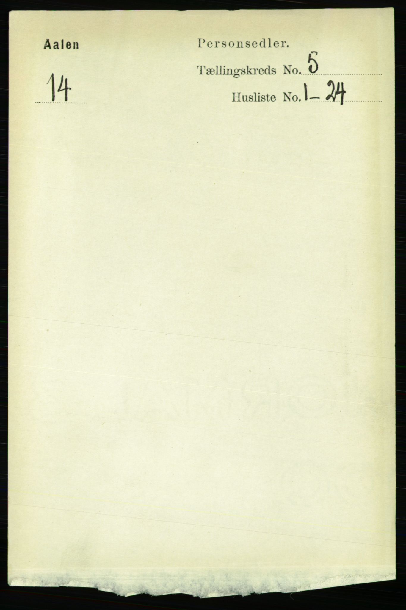 RA, Folketelling 1891 for 1644 Ålen herred, 1891, s. 1489