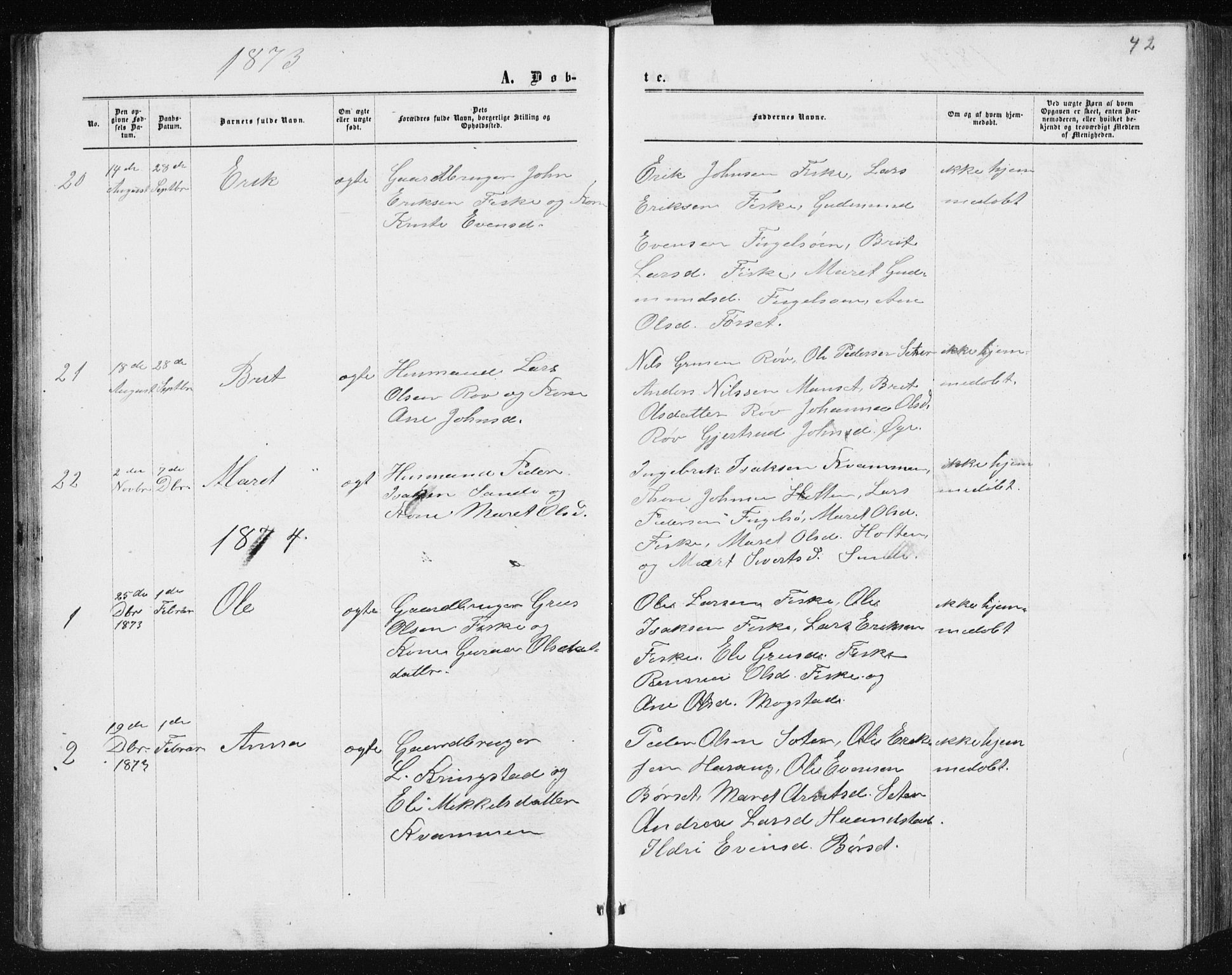 Ministerialprotokoller, klokkerbøker og fødselsregistre - Møre og Romsdal, AV/SAT-A-1454/597/L1064: Klokkerbok nr. 597C01, 1866-1898, s. 42