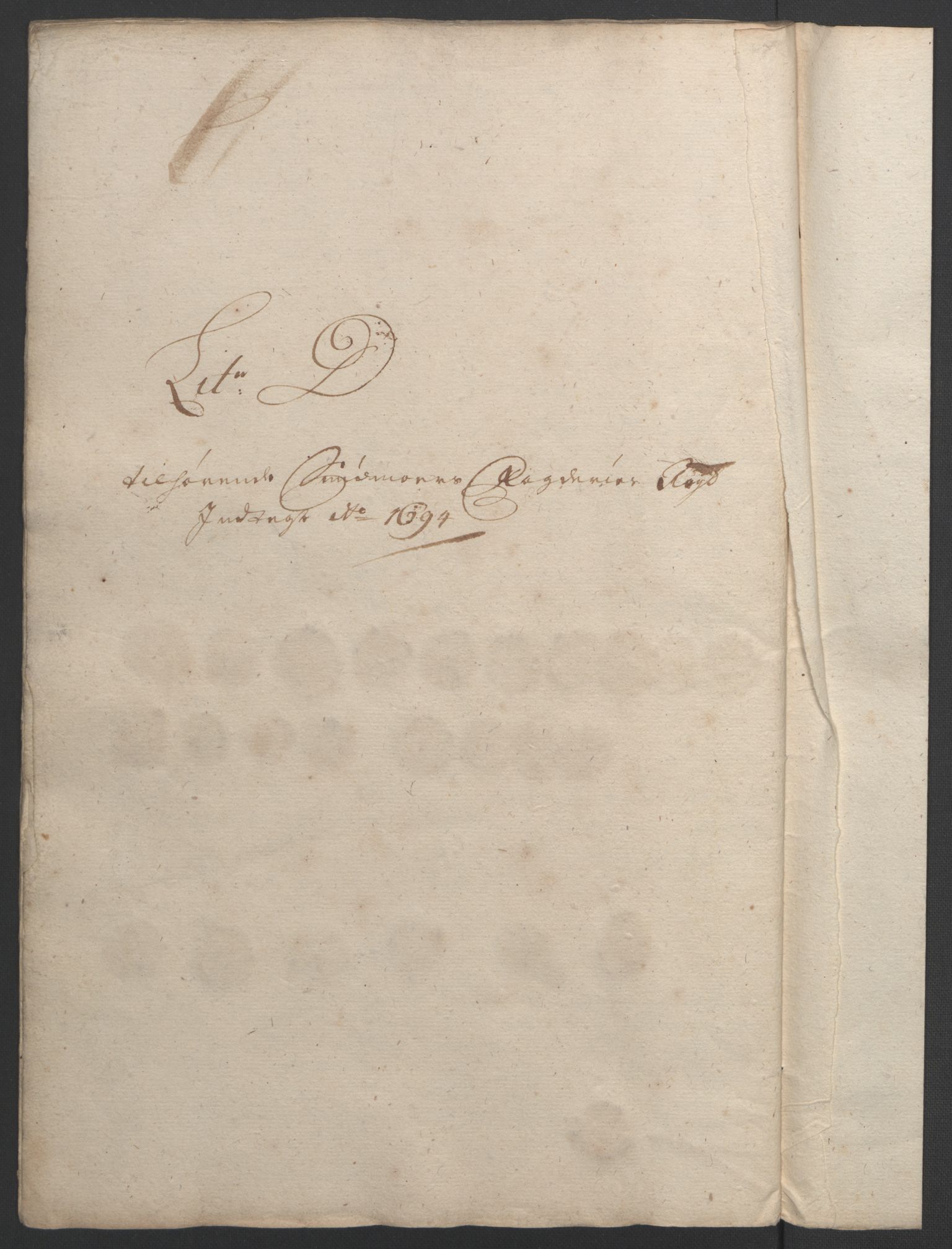 Rentekammeret inntil 1814, Reviderte regnskaper, Fogderegnskap, RA/EA-4092/R54/L3555: Fogderegnskap Sunnmøre, 1694-1695, s. 122