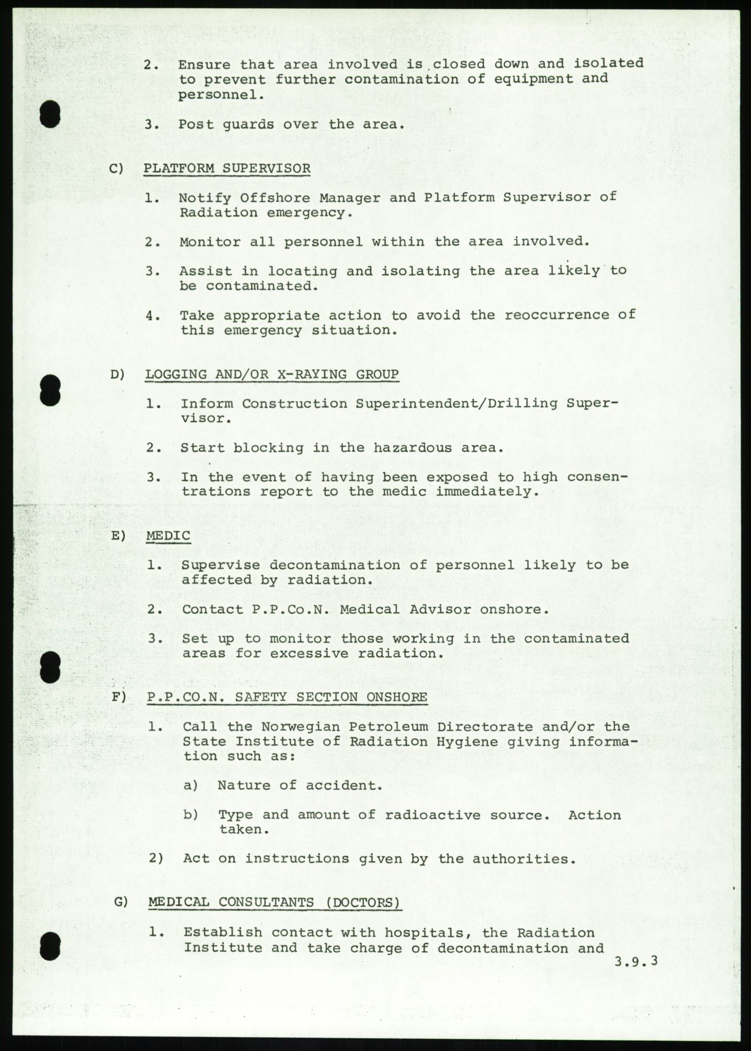 Justisdepartementet, Granskningskommisjonen ved Alexander Kielland-ulykken 27.3.1980, AV/RA-S-1165/D/L0016: O Beredskapsplaner (Doku.liste + O1-O3 av 3), 1980-1981, s. 142