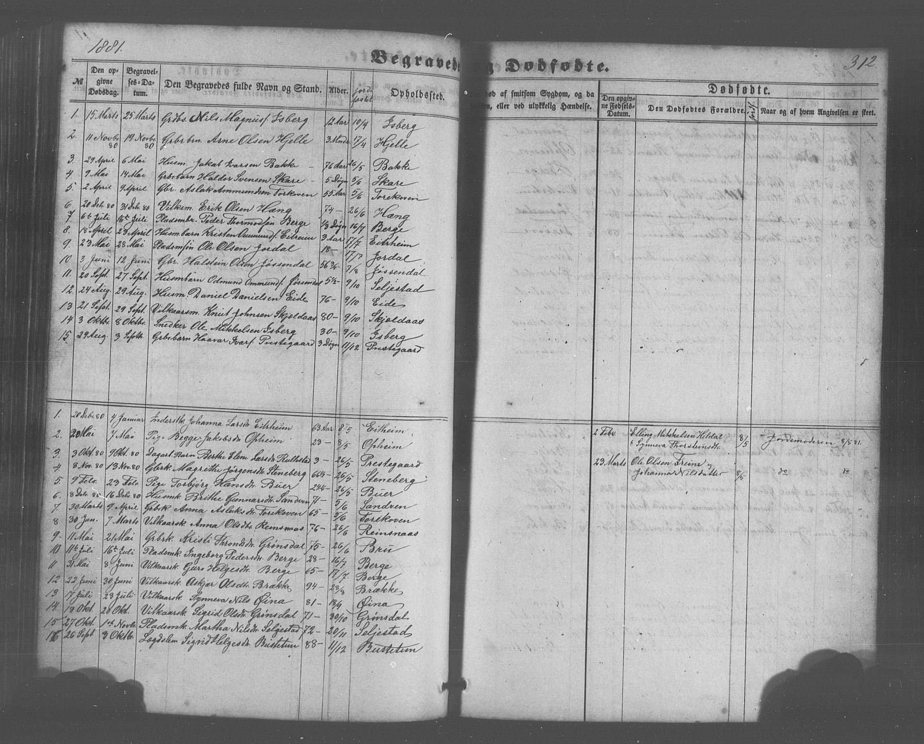 Odda Sokneprestembete, AV/SAB-A-77201/H/Hab: Klokkerbok nr. A 4, 1858-1886, s. 312