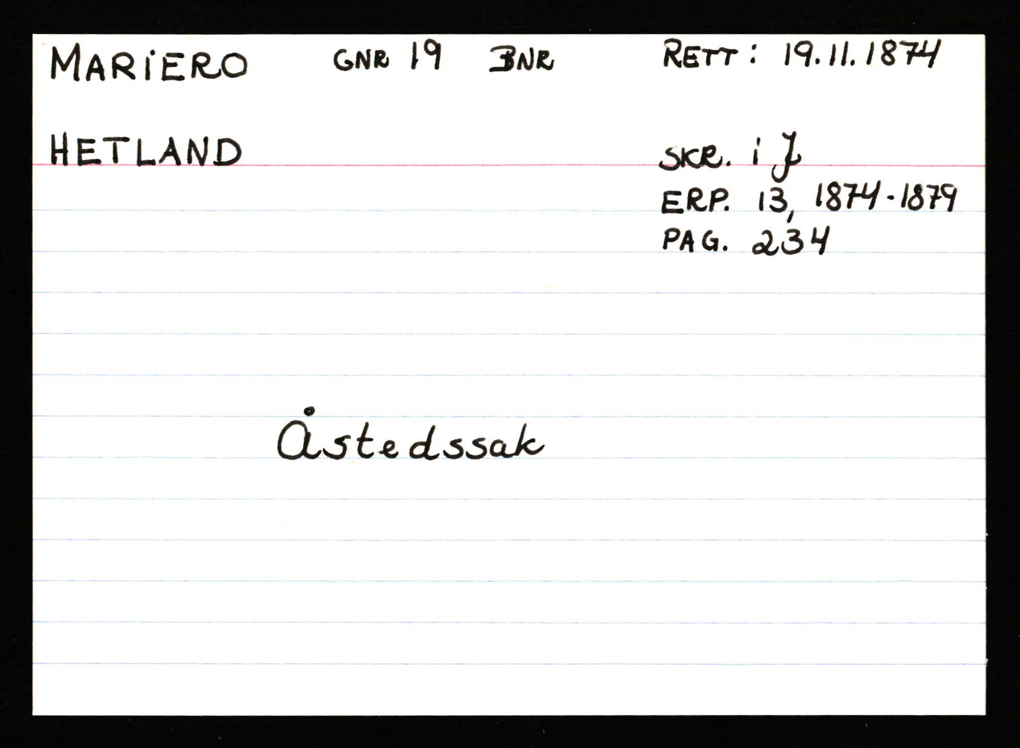 Statsarkivet i Stavanger, AV/SAST-A-101971/03/Y/Ym/L0037: Åstedskort sortert etter gårdsnavn: Lædre - Mauland, 1600-1950, s. 456