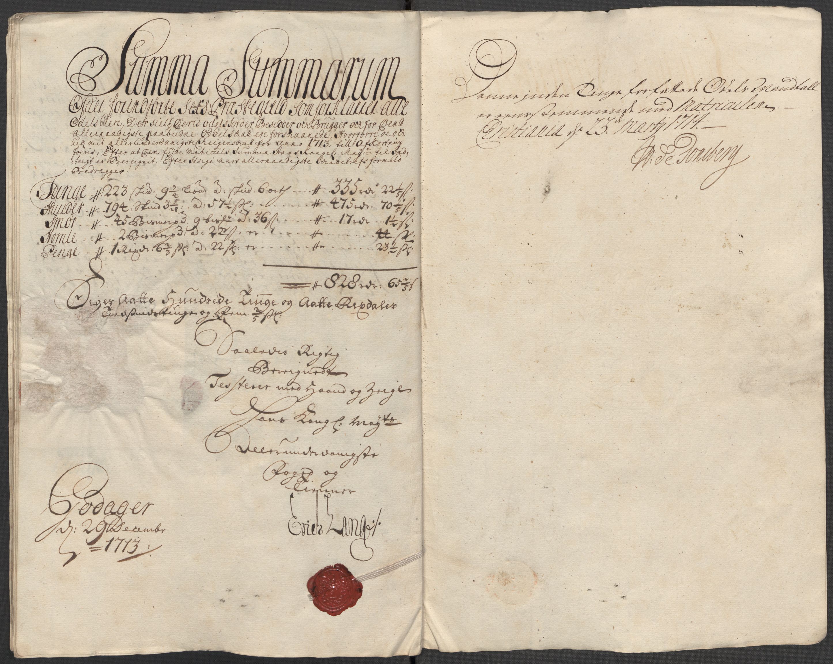 Rentekammeret inntil 1814, Reviderte regnskaper, Fogderegnskap, AV/RA-EA-4092/R16/L1050: Fogderegnskap Hedmark, 1713, s. 448