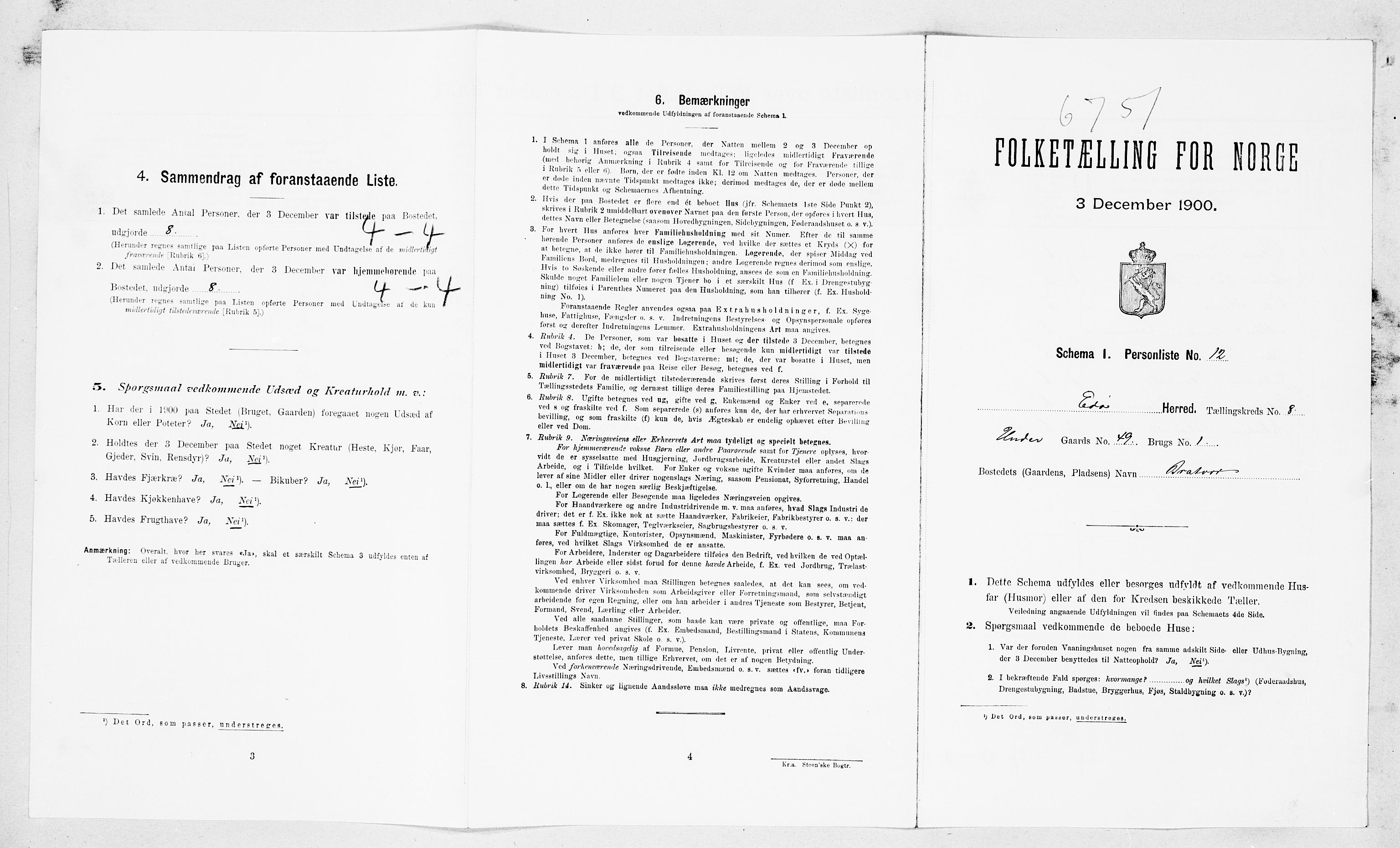 SAT, Folketelling 1900 for 1573 Edøy herred, 1900, s. 662