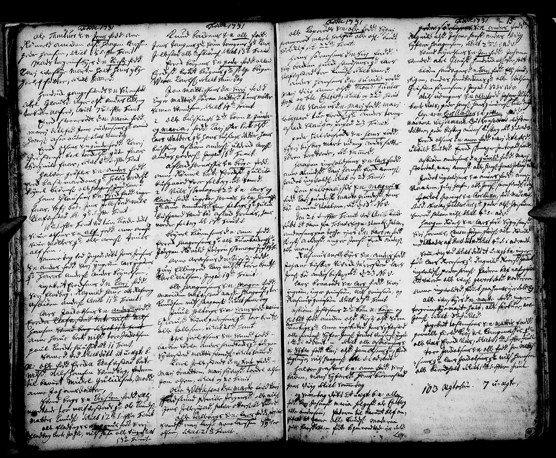 Skjeberg prestekontor Kirkebøker, SAO/A-10923/F/Fa/L0002: Ministerialbok nr. I 2, 1726-1791, s. 15