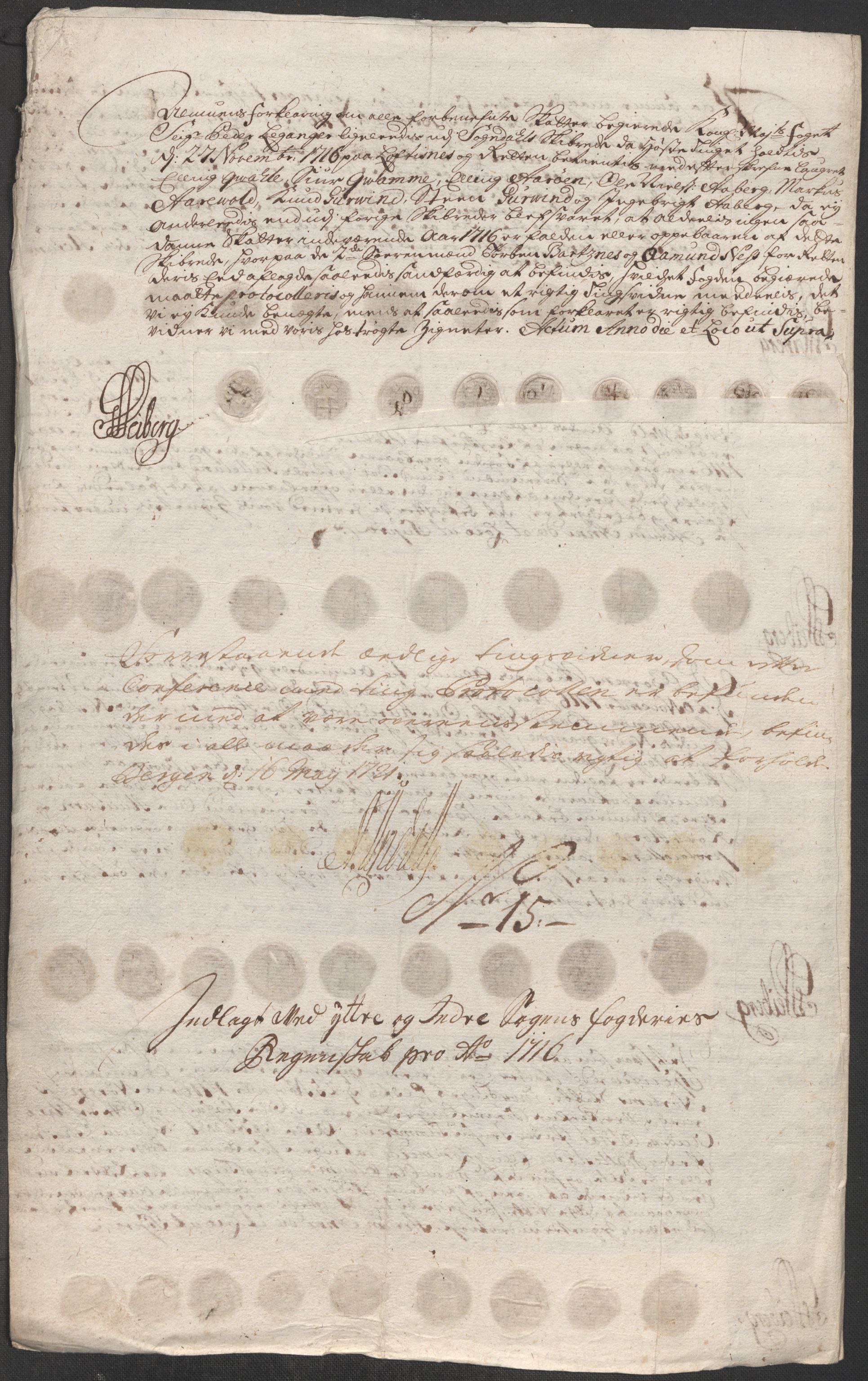 Rentekammeret inntil 1814, Reviderte regnskaper, Fogderegnskap, RA/EA-4092/R52/L3320: Fogderegnskap Sogn, 1715-1716, s. 434
