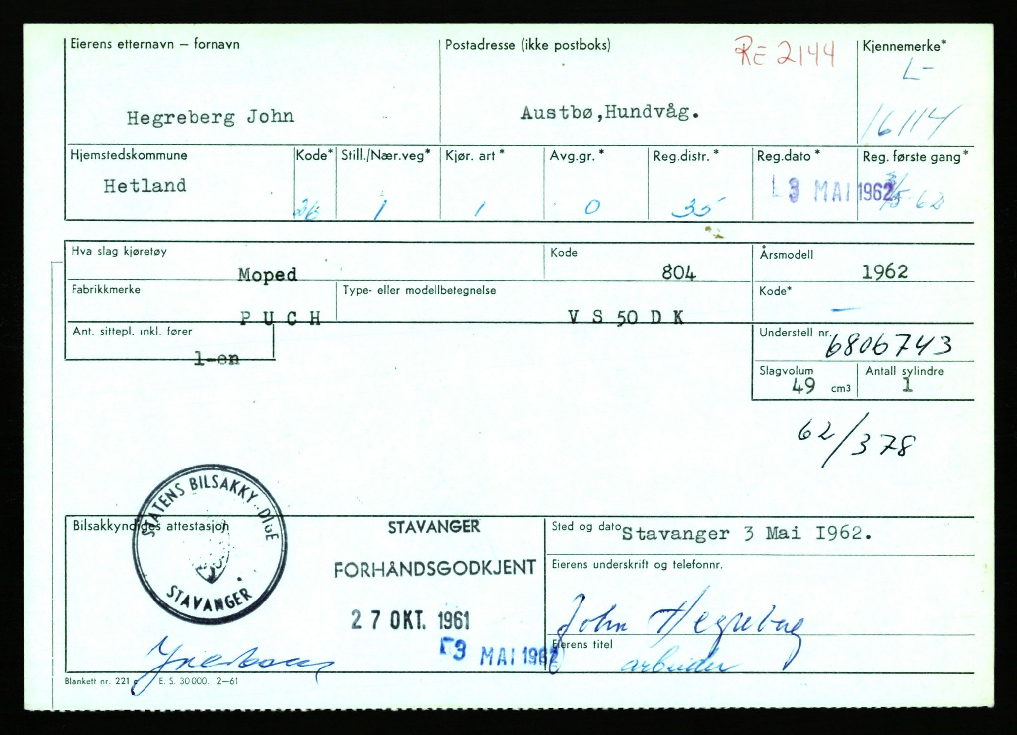 Stavanger trafikkstasjon, AV/SAST-A-101942/0/F/L0029: L-15700 - L-16299, 1930-1971, s. 1399