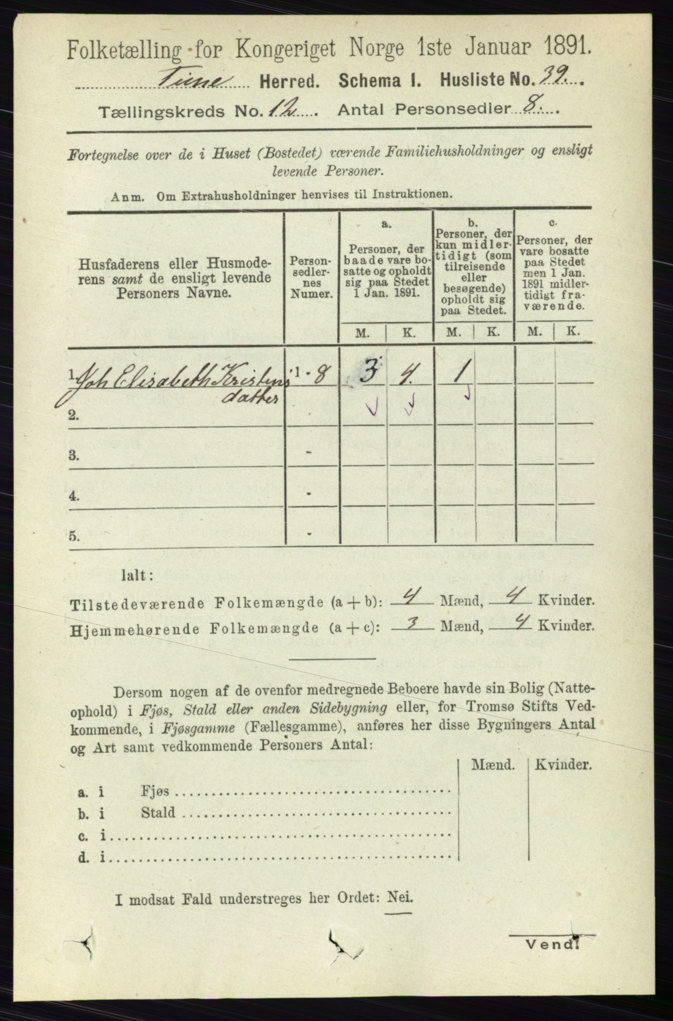 RA, Folketelling 1891 for 0130 Tune herred, 1891, s. 7200