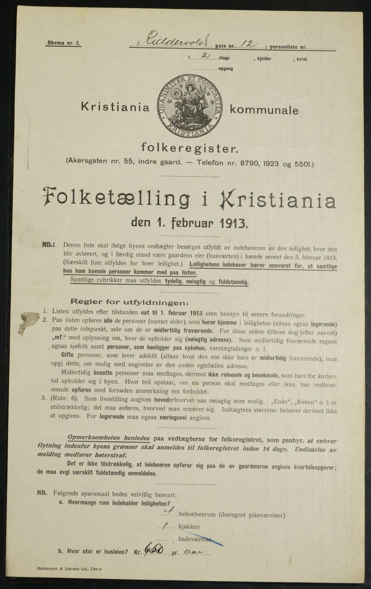 OBA, Kommunal folketelling 1.2.1913 for Kristiania, 1913, s. 83183