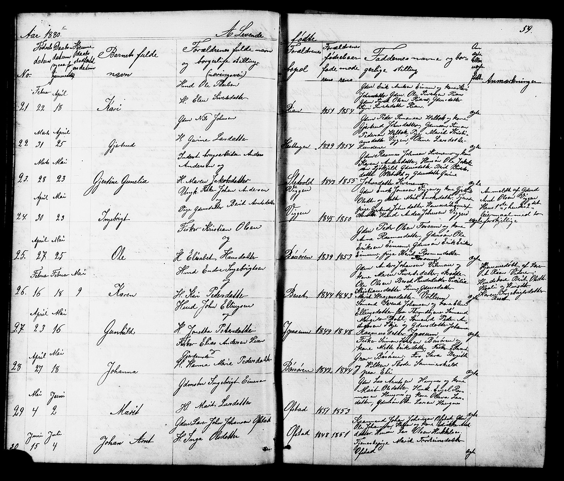Ministerialprotokoller, klokkerbøker og fødselsregistre - Sør-Trøndelag, AV/SAT-A-1456/665/L0777: Klokkerbok nr. 665C02, 1867-1915, s. 59