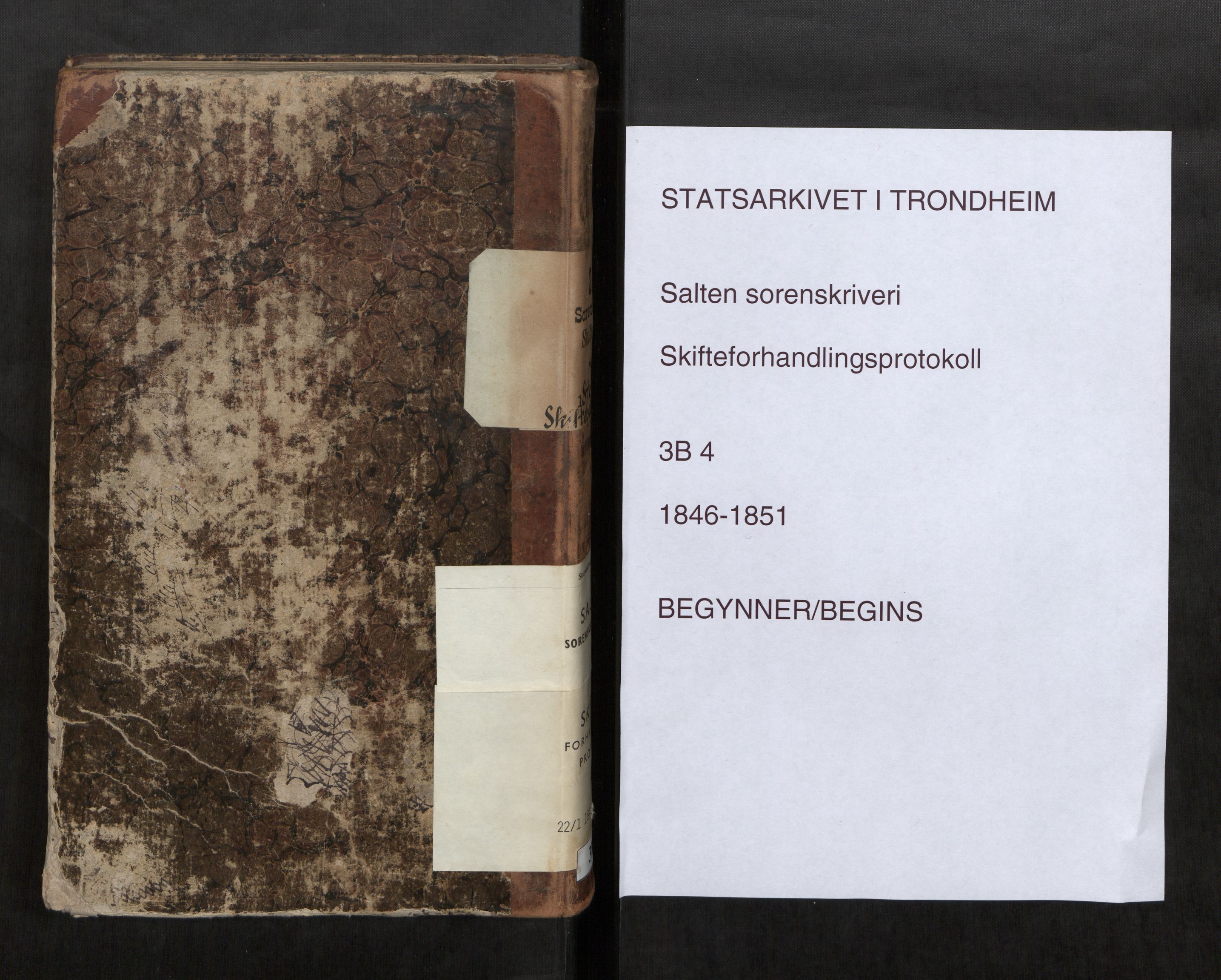 Salten sorenskriveri, SAT/A-4578/1/3/3B/L0004: Skiftebehandlingsprotokoll, 1846-1851