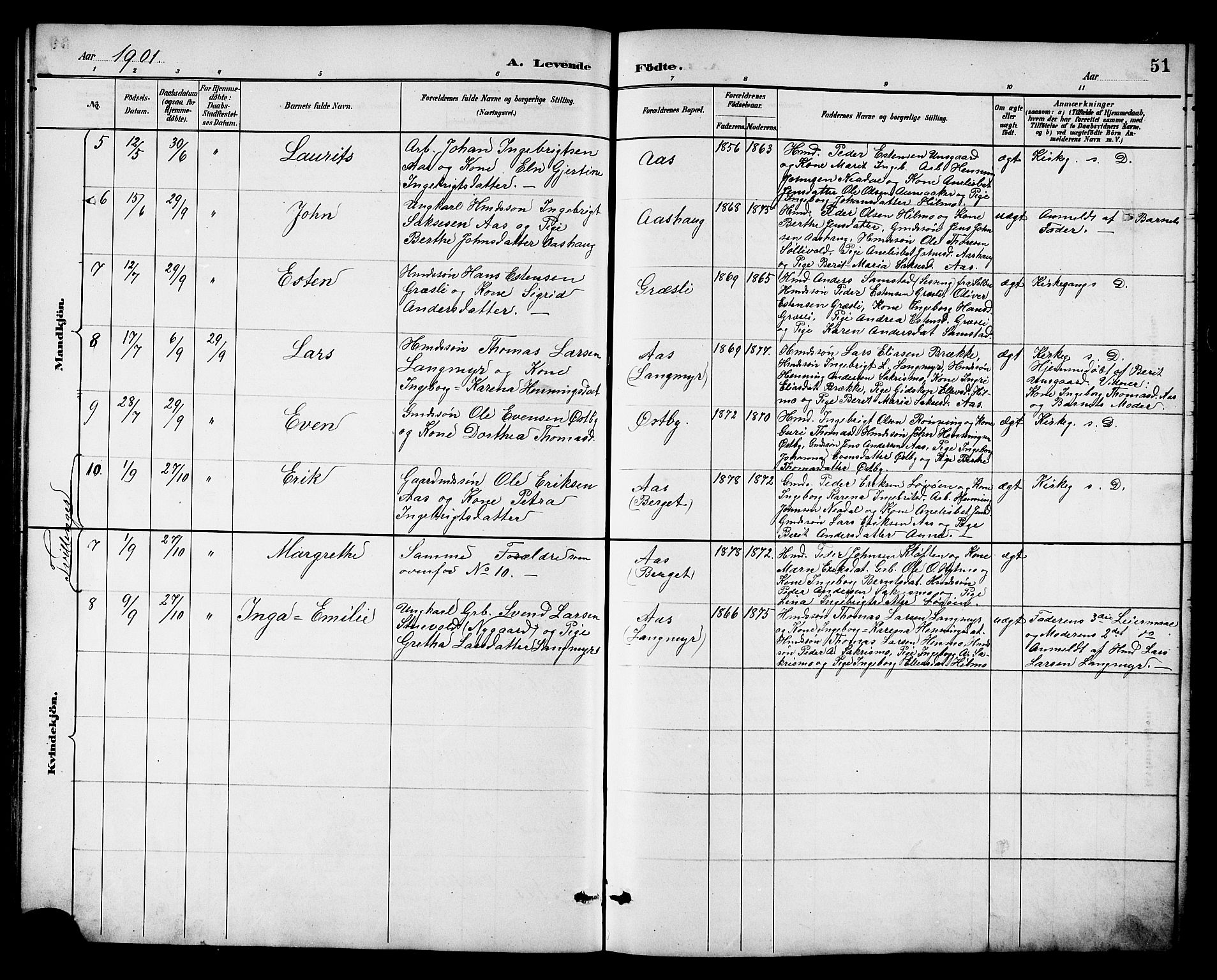 Ministerialprotokoller, klokkerbøker og fødselsregistre - Sør-Trøndelag, SAT/A-1456/698/L1167: Klokkerbok nr. 698C04, 1888-1907, s. 51