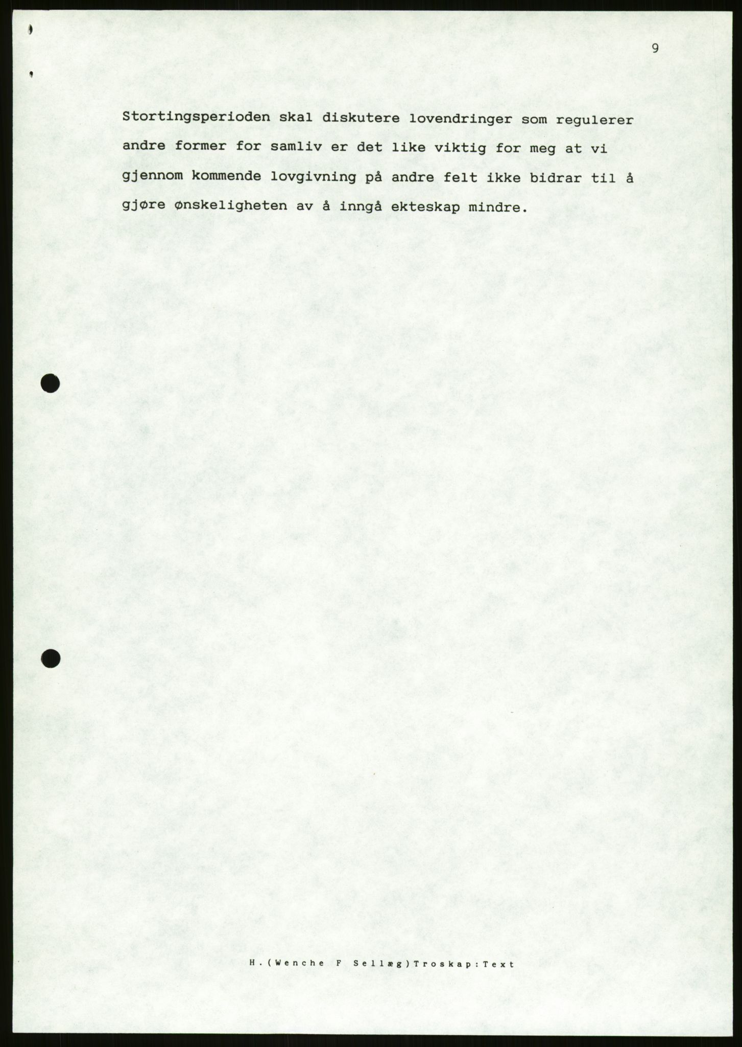 Det Norske Forbundet av 1948/Landsforeningen for Lesbisk og Homofil Frigjøring, AV/RA-PA-1216/D/Da/L0001: Partnerskapsloven, 1990-1993, s. 283