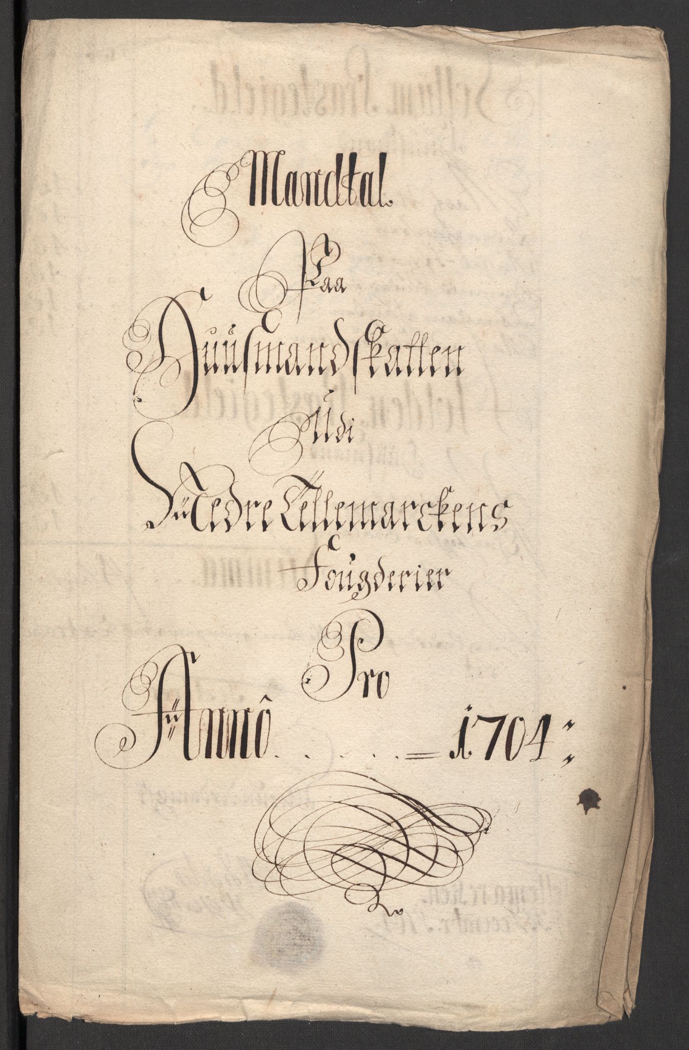 Rentekammeret inntil 1814, Reviderte regnskaper, Fogderegnskap, RA/EA-4092/R36/L2112: Fogderegnskap Øvre og Nedre Telemark og Bamble, 1704, s. 3