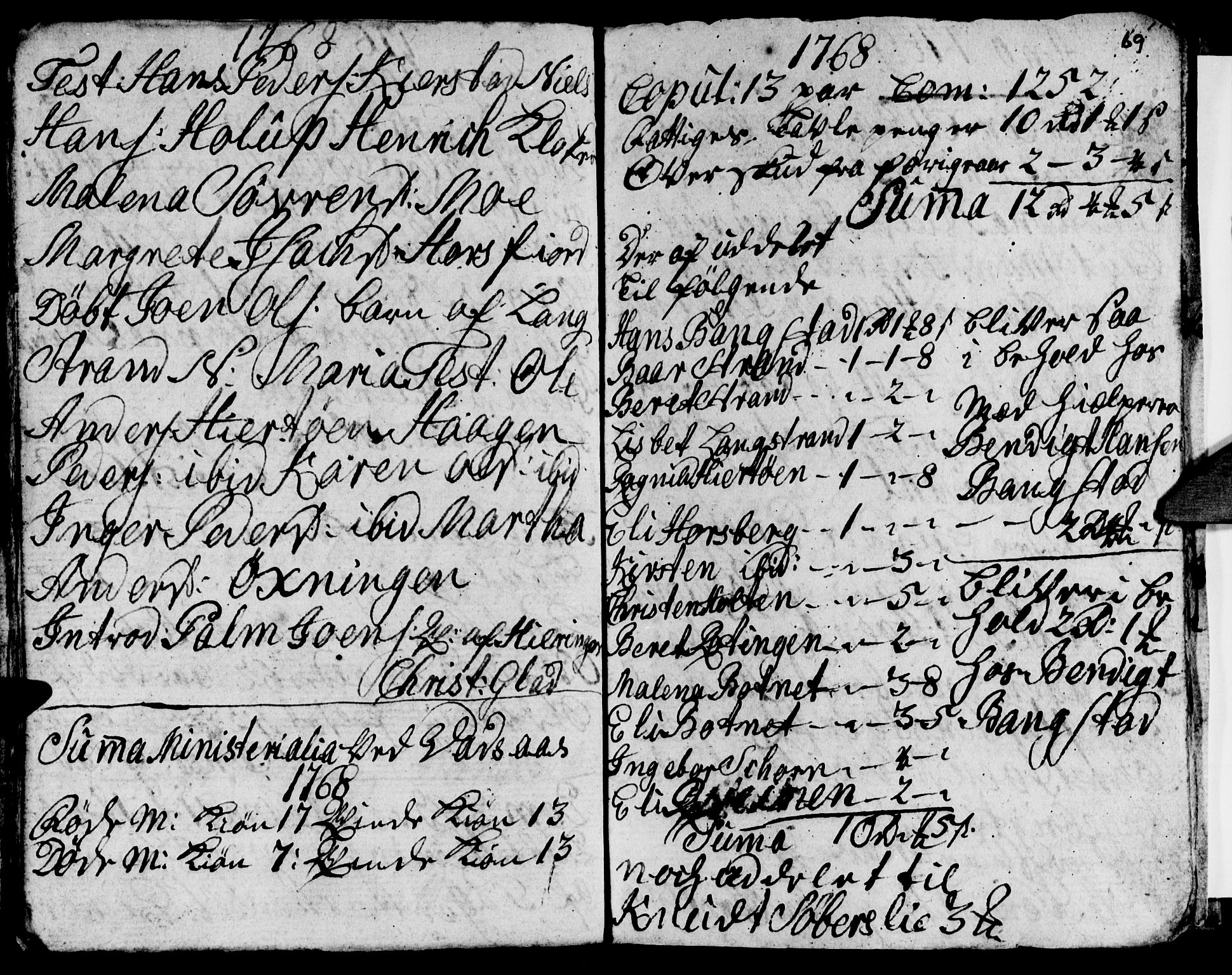Ministerialprotokoller, klokkerbøker og fødselsregistre - Nordland, AV/SAT-A-1459/810/L0138: Ministerialbok nr. 810A02, 1763-1770, s. 69