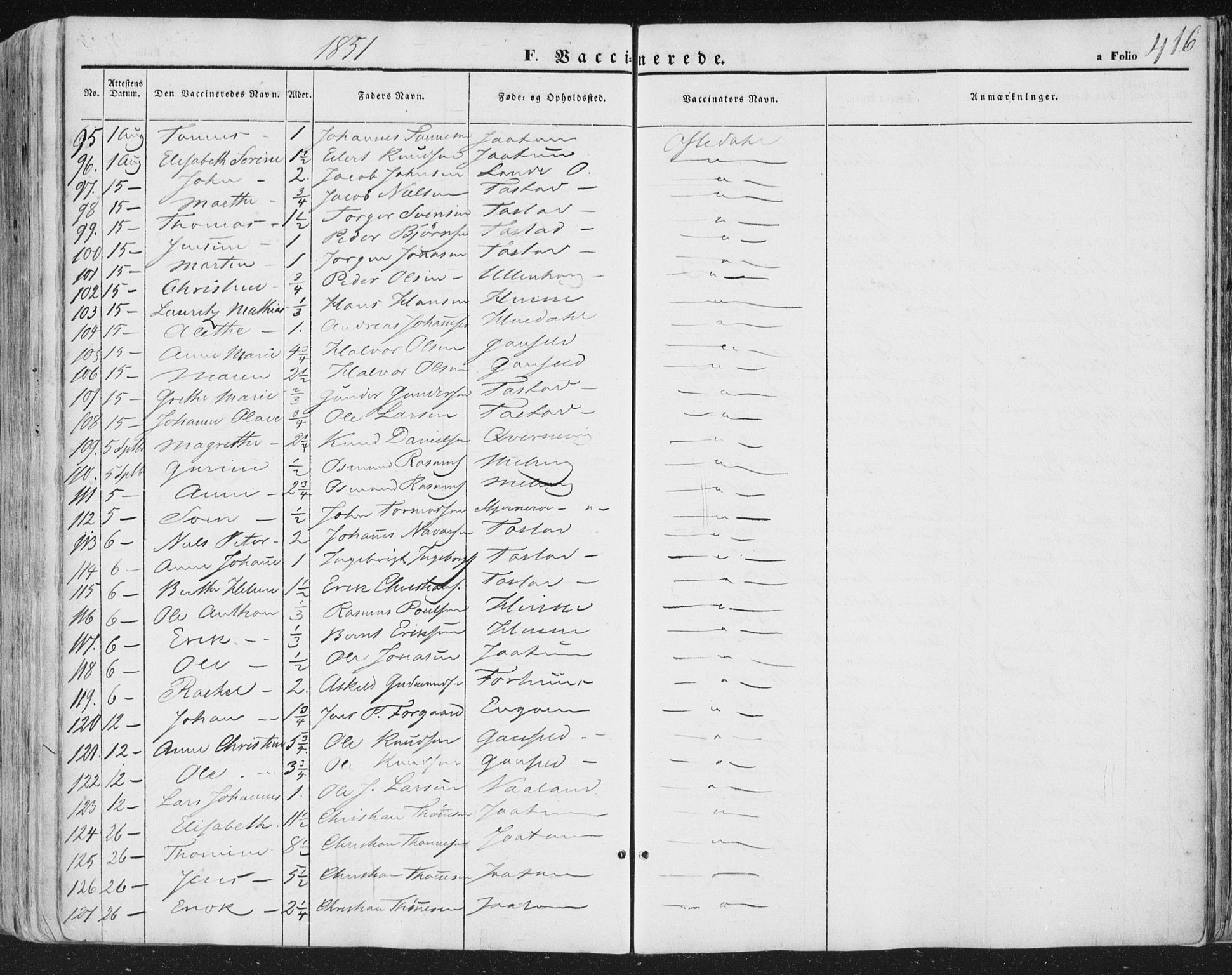 Hetland sokneprestkontor, AV/SAST-A-101826/30/30BA/L0002: Ministerialbok nr. A 2, 1849-1869, s. 416