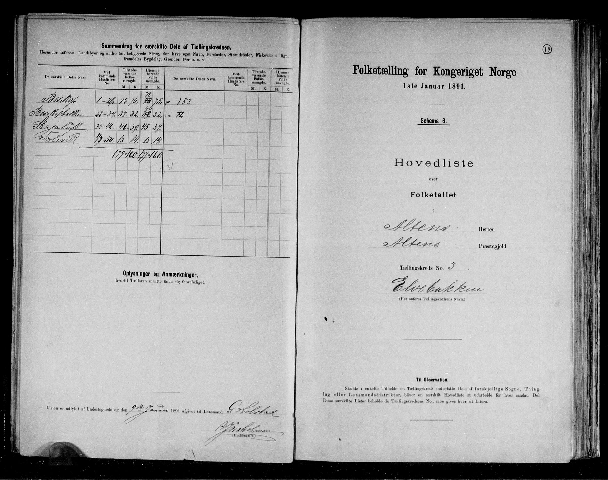 RA, Folketelling 1891 for 2012 Alta herred, 1891, s. 8