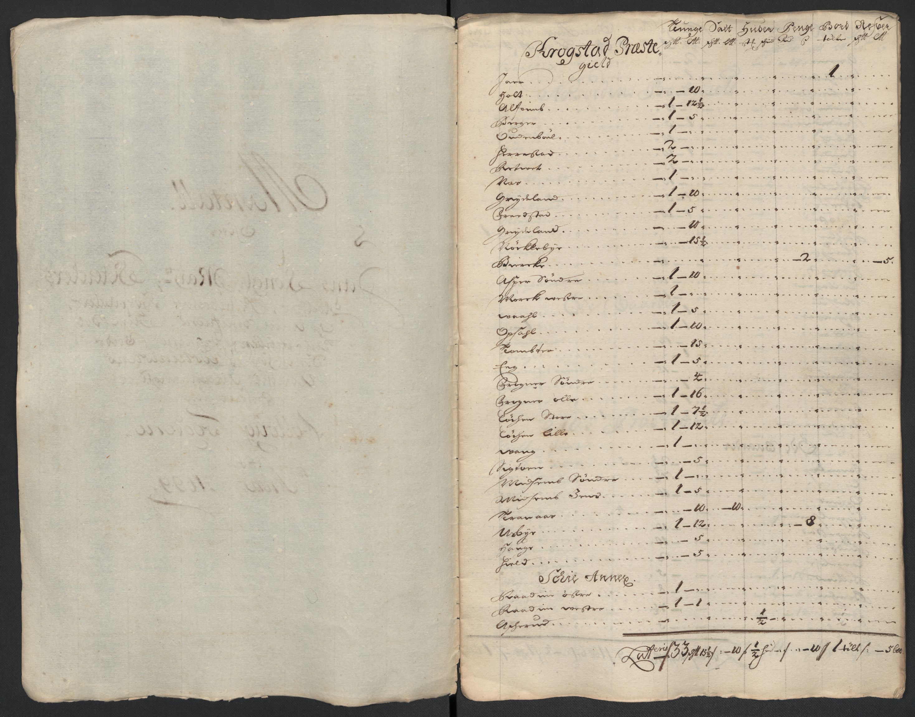 Rentekammeret inntil 1814, Reviderte regnskaper, Fogderegnskap, AV/RA-EA-4092/R10/L0442: Fogderegnskap Aker og Follo, 1699, s. 343