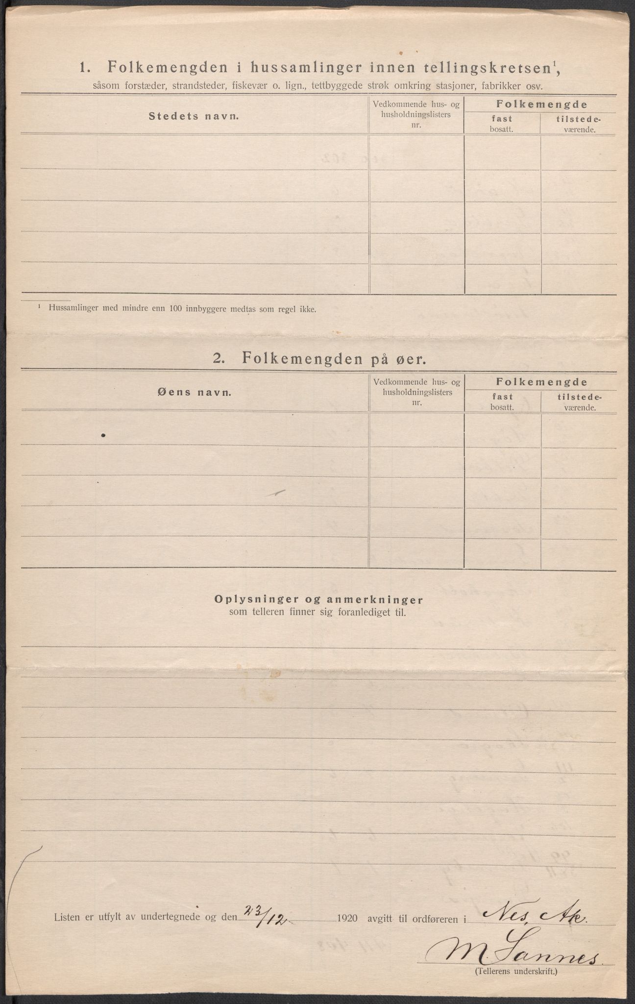 SAO, Folketelling 1920 for 0236 Nes herred, 1920, s. 39