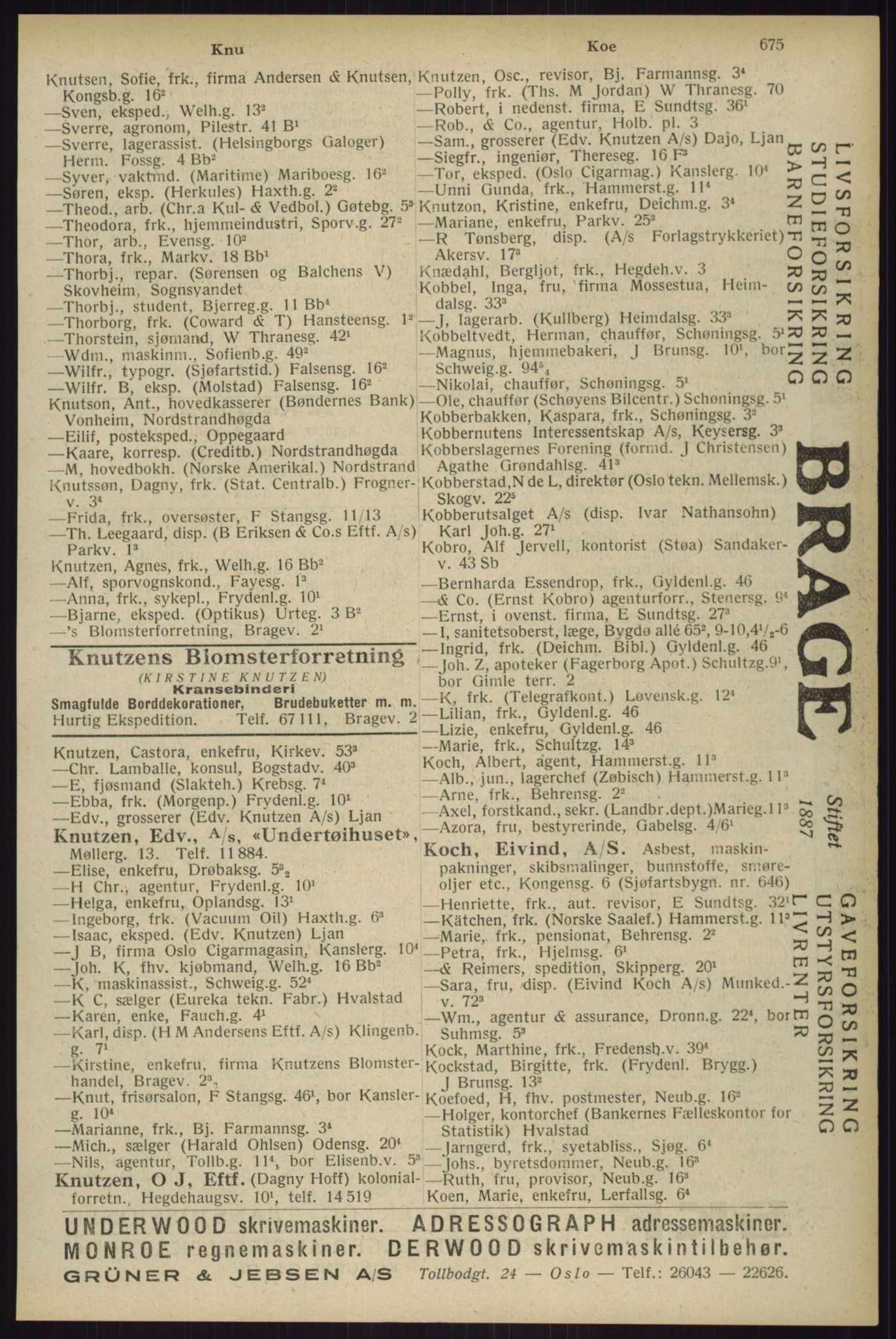 Kristiania/Oslo adressebok, PUBL/-, 1929, s. 675