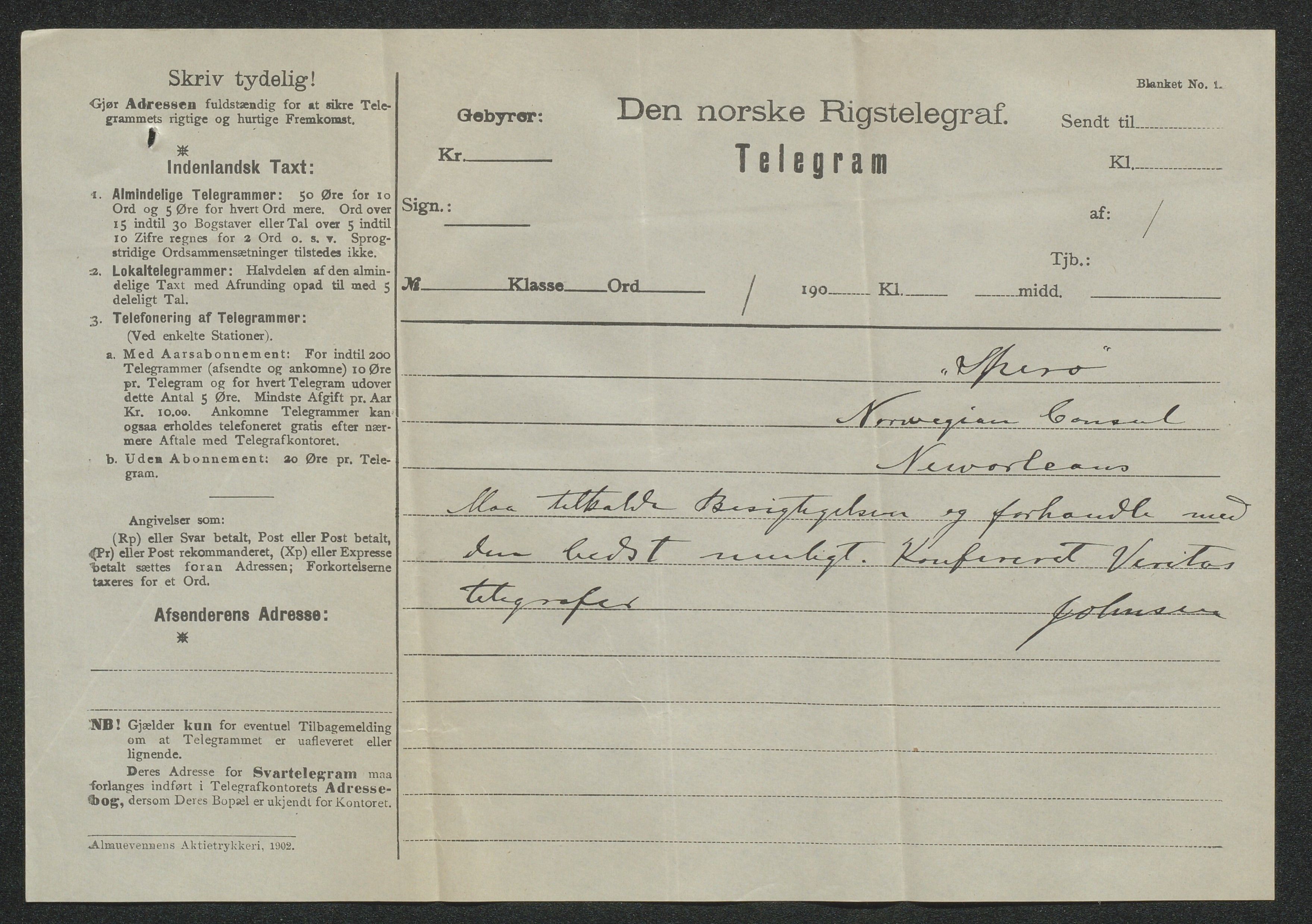 Arendals Dampskibsselskab (ADS), AAKS/PA-1716/1/15/L0018: Skipspapirer D/S Spero, 1898-1904