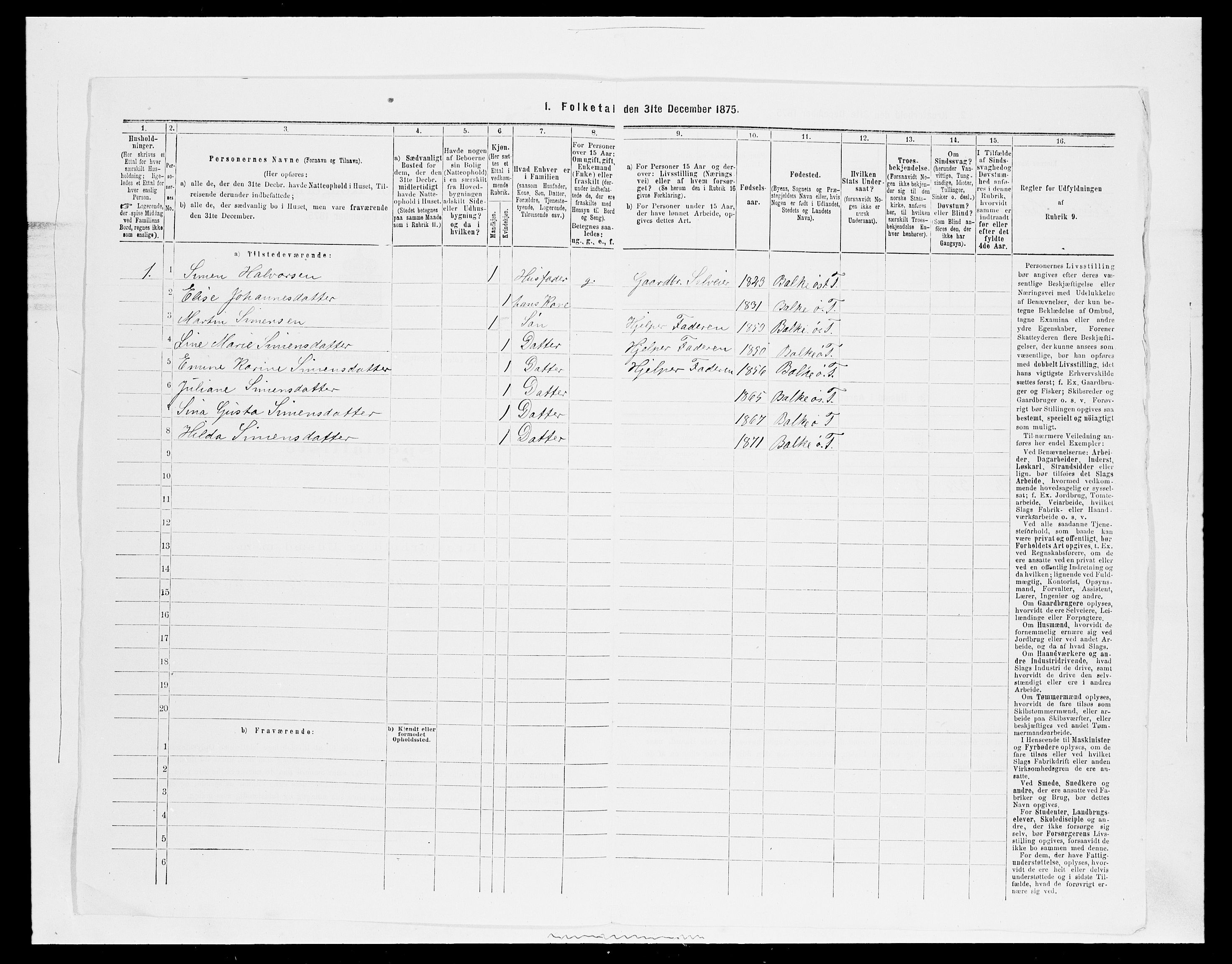 SAH, Folketelling 1875 for 0528P Østre Toten prestegjeld, 1875, s. 547