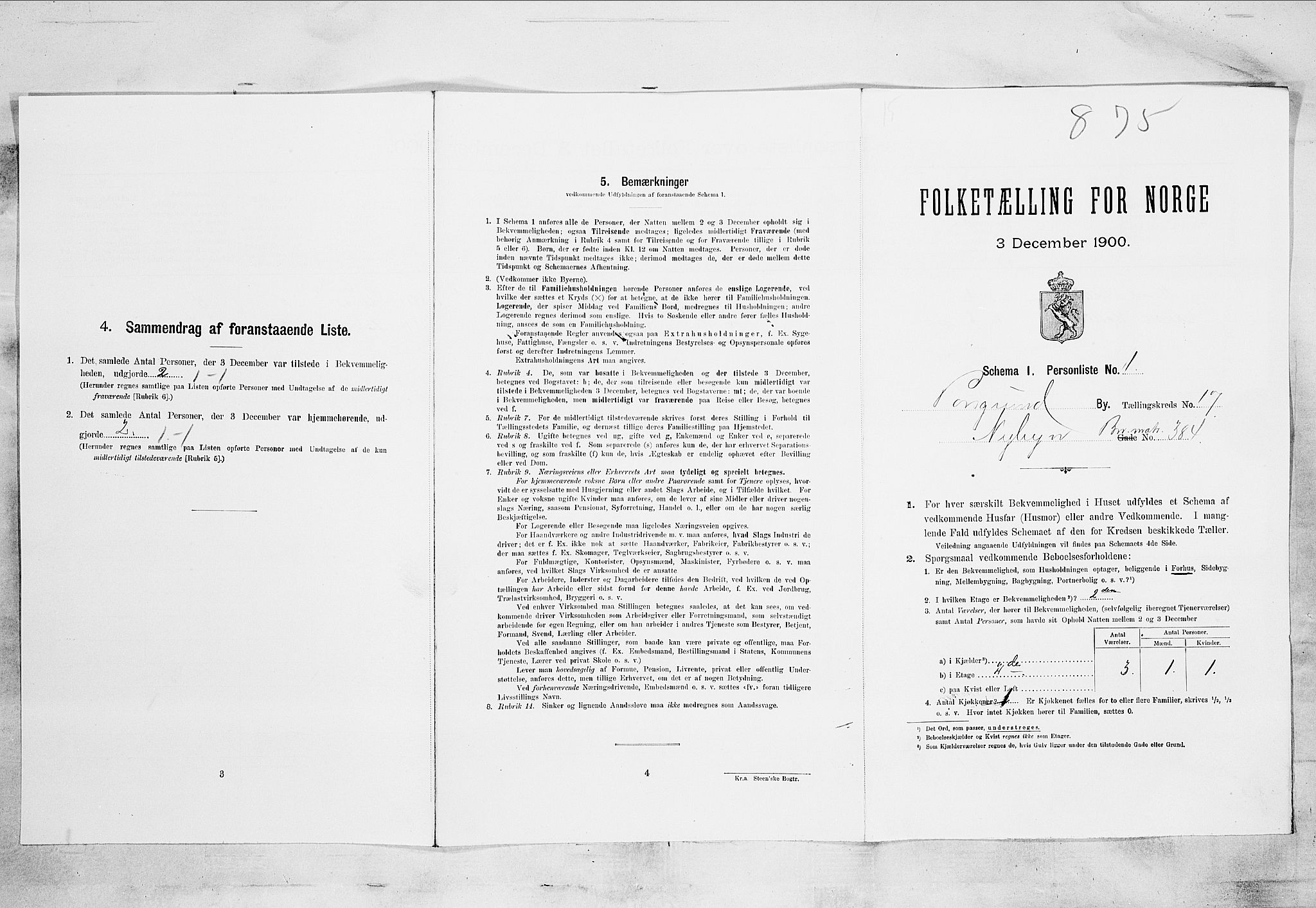 SAKO, Folketelling 1900 for 0805 Porsgrunn kjøpstad, 1900, s. 3226