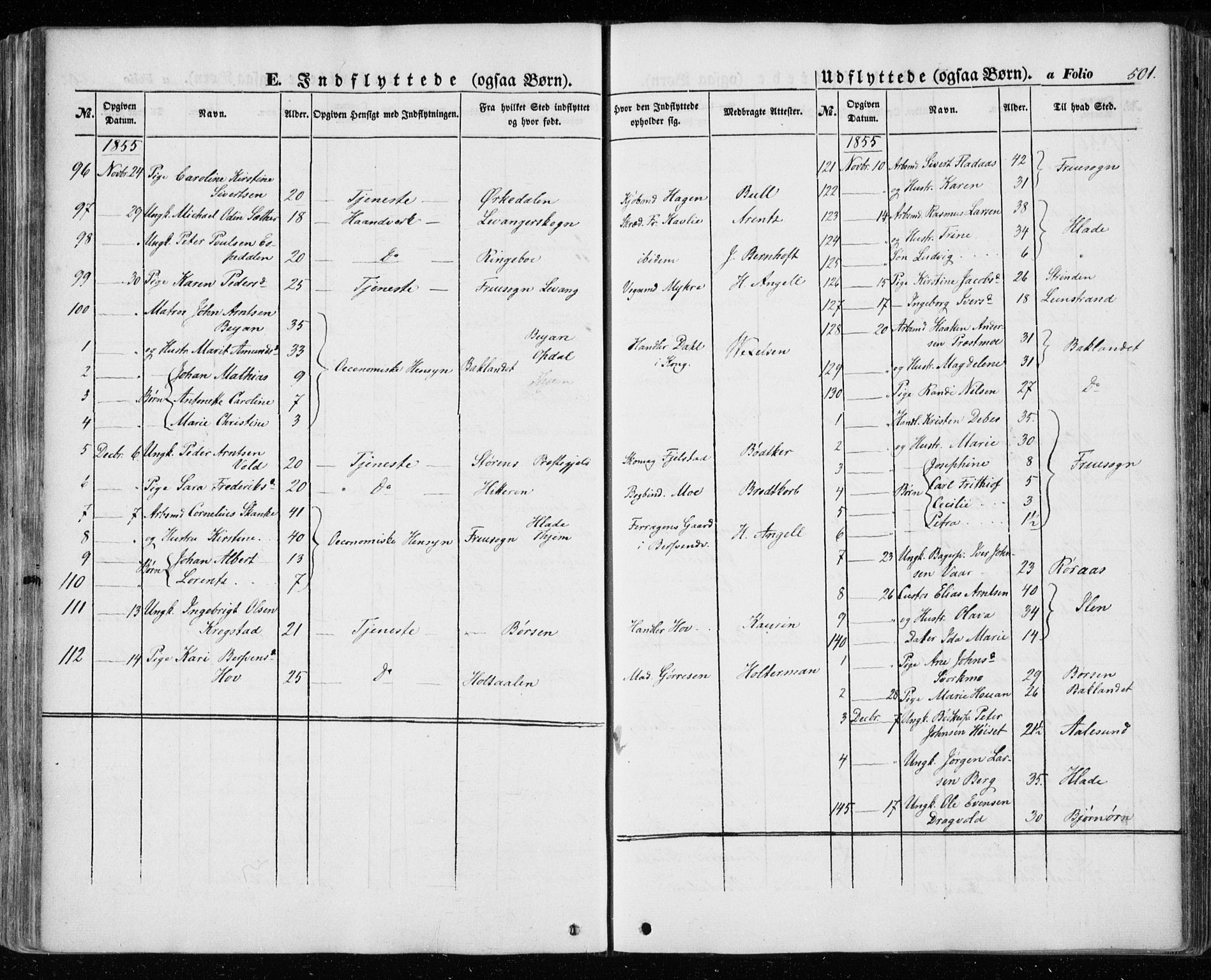 Ministerialprotokoller, klokkerbøker og fødselsregistre - Sør-Trøndelag, AV/SAT-A-1456/601/L0051: Ministerialbok nr. 601A19, 1848-1857, s. 501