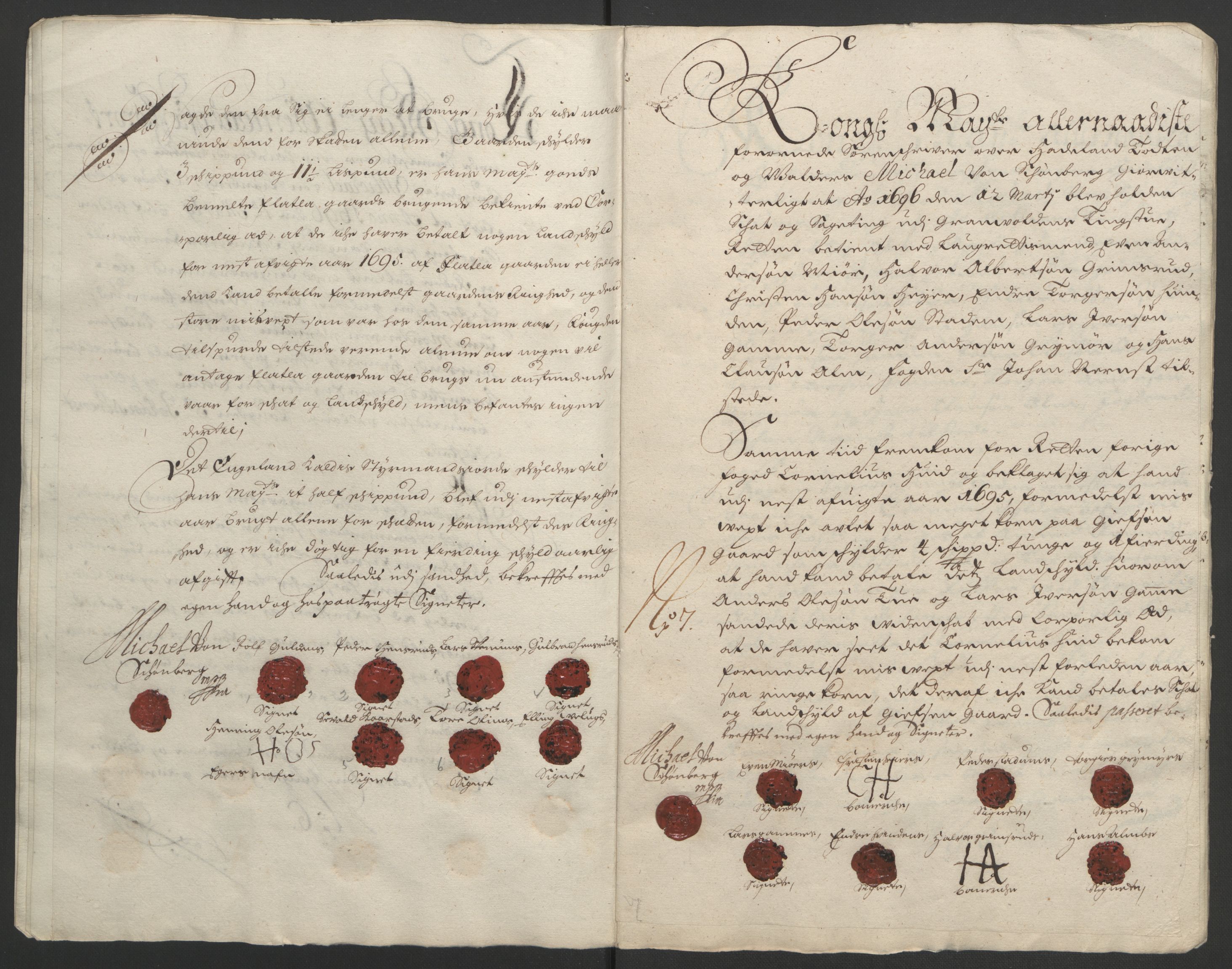 Rentekammeret inntil 1814, Reviderte regnskaper, Fogderegnskap, AV/RA-EA-4092/R18/L1293: Fogderegnskap Hadeland, Toten og Valdres, 1695, s. 181