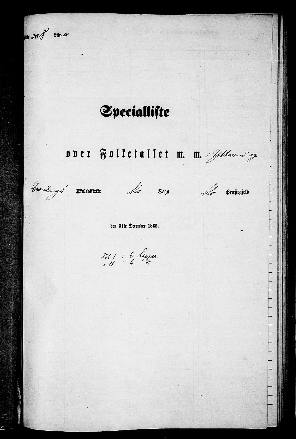 RA, Folketelling 1865 for 1833P Mo prestegjeld, 1865, s. 101