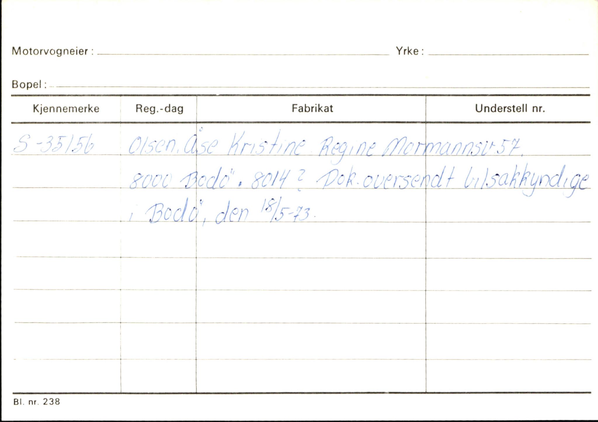 Statens vegvesen, Sogn og Fjordane vegkontor, AV/SAB-A-5301/4/F/L0145: Registerkort Vågsøy S-Å. Årdal I-P, 1945-1975, s. 1077