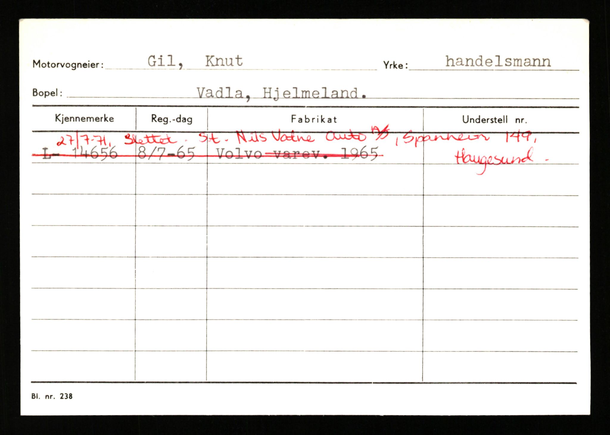 Stavanger trafikkstasjon, SAST/A-101942/0/H/L0010: Fuglestad - Gjestland, 1930-1971, s. 1677