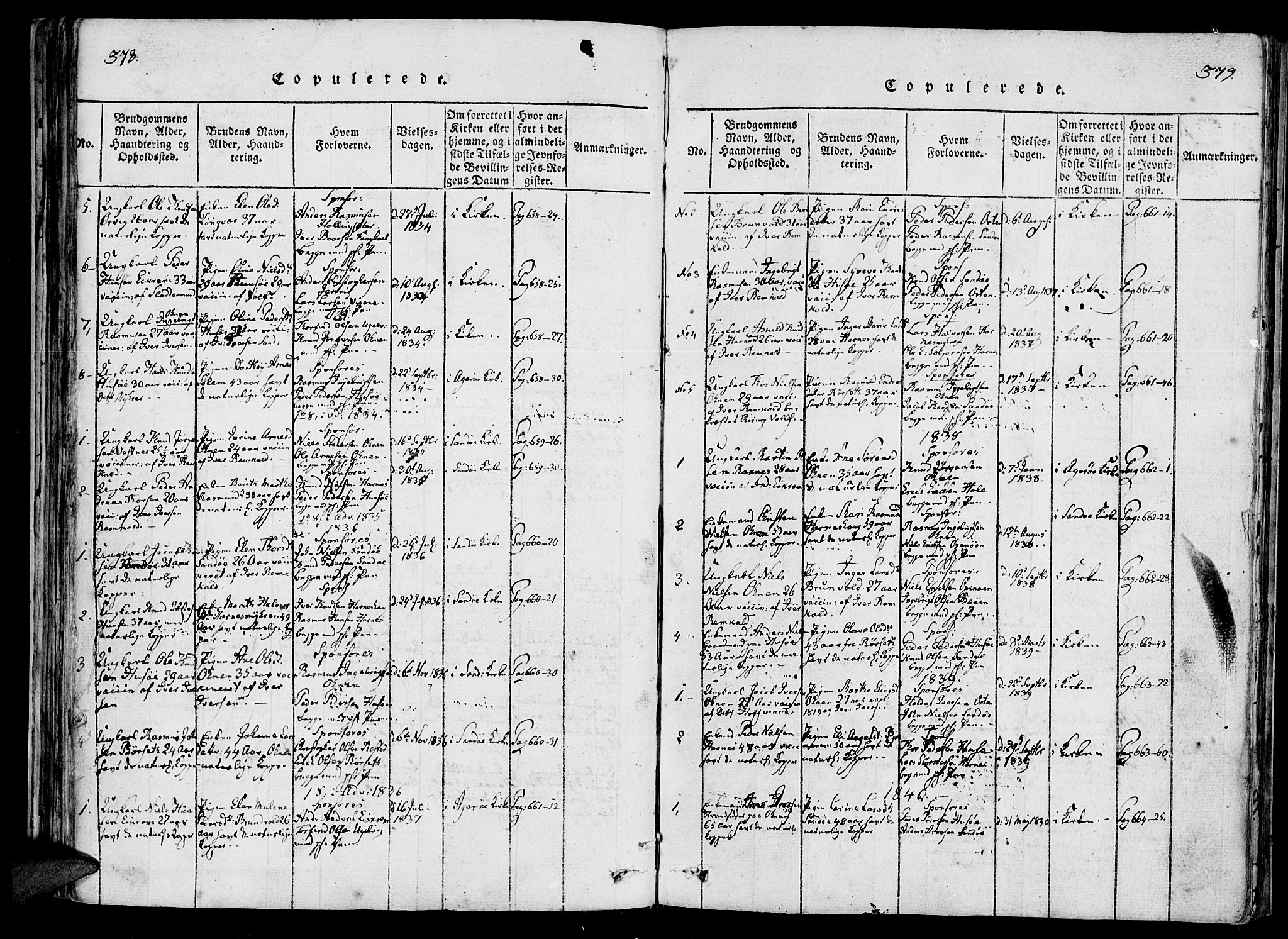 Ministerialprotokoller, klokkerbøker og fødselsregistre - Møre og Romsdal, AV/SAT-A-1454/561/L0727: Ministerialbok nr. 561A01, 1817-1858, s. 378-379