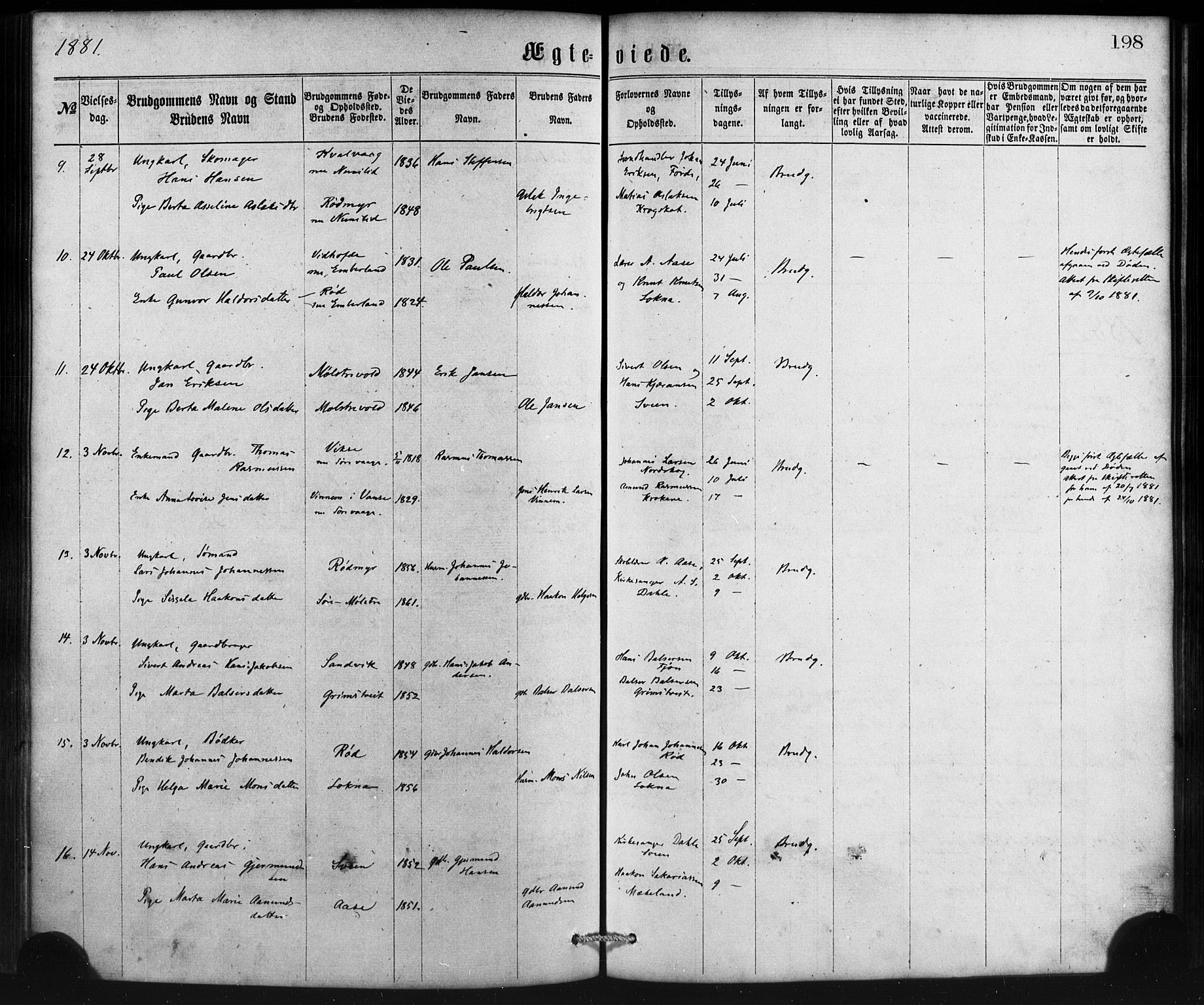 Sveio Sokneprestembete, AV/SAB-A-78501/H/Haa: Ministerialbok nr. B 1, 1870-1883, s. 198