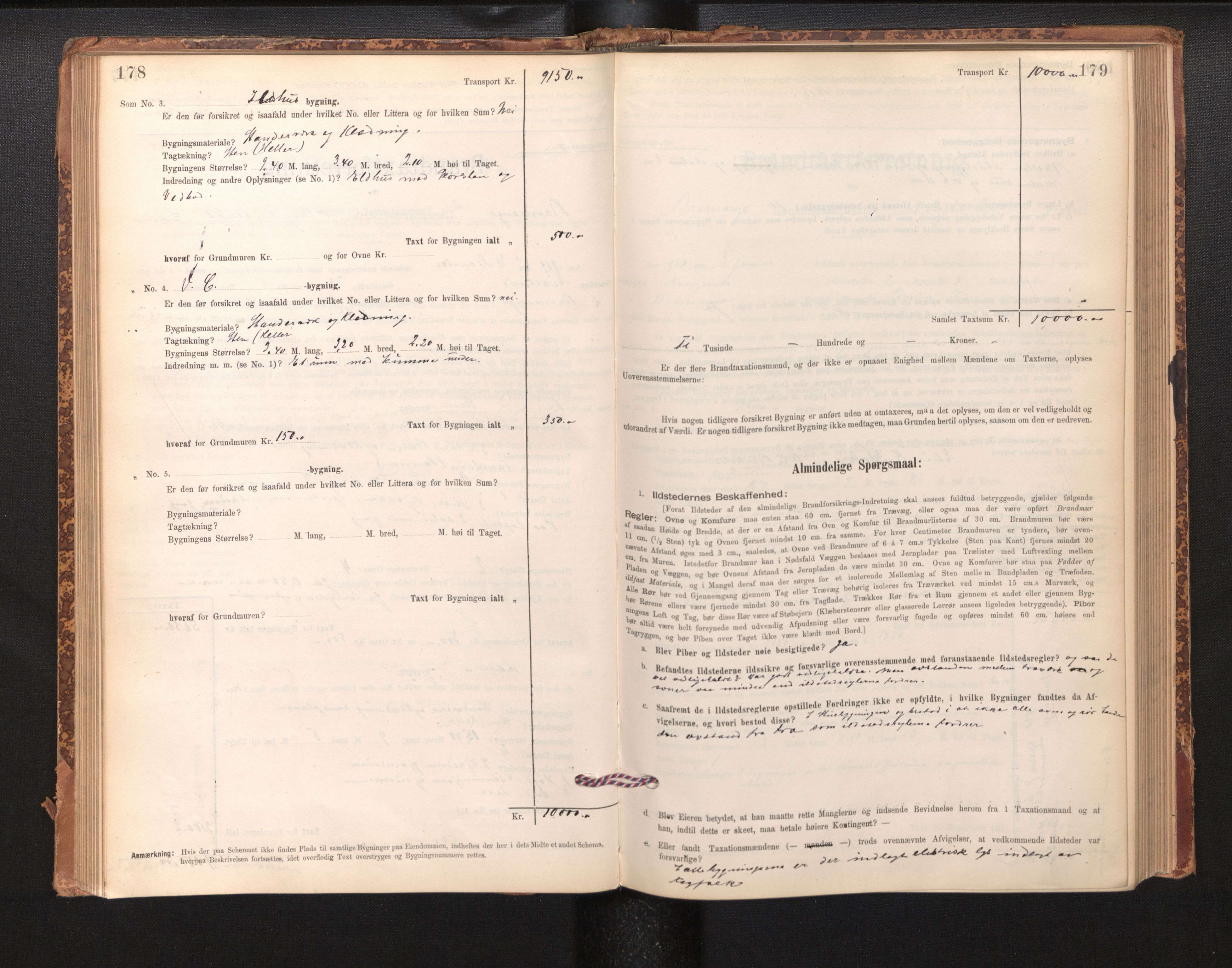 Lensmannen i Bremanger, SAB/A-26701/0012/L0007: Branntakstprotokoll, skjematakst, 1895-1936, s. 178-179