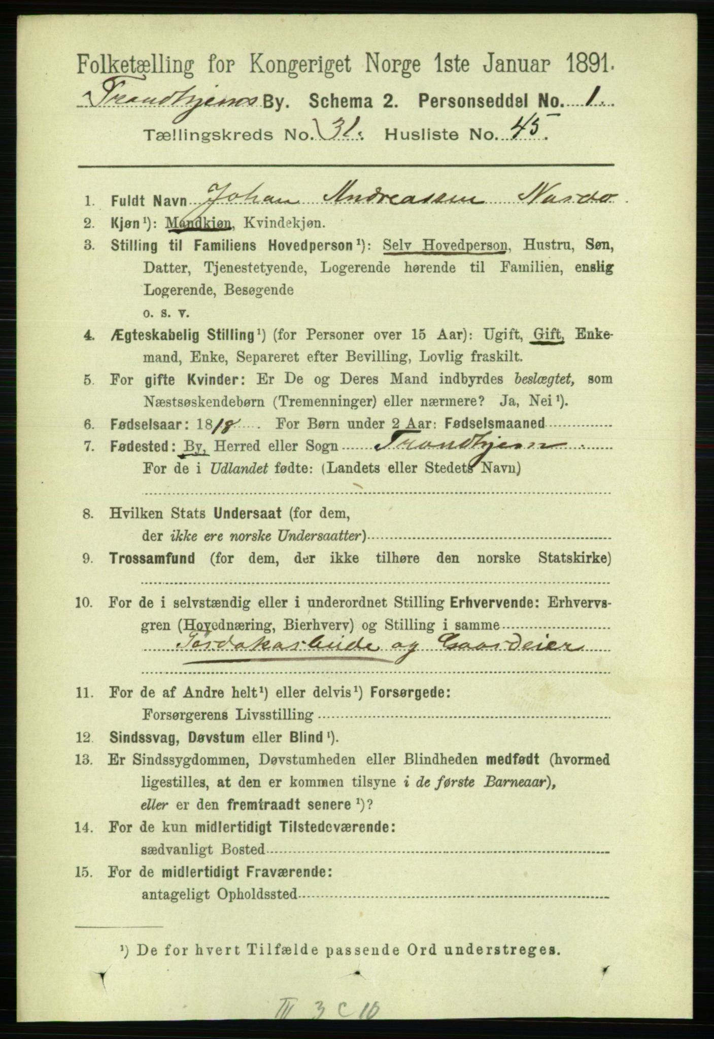 RA, Folketelling 1891 for 1601 Trondheim kjøpstad, 1891, s. 23777