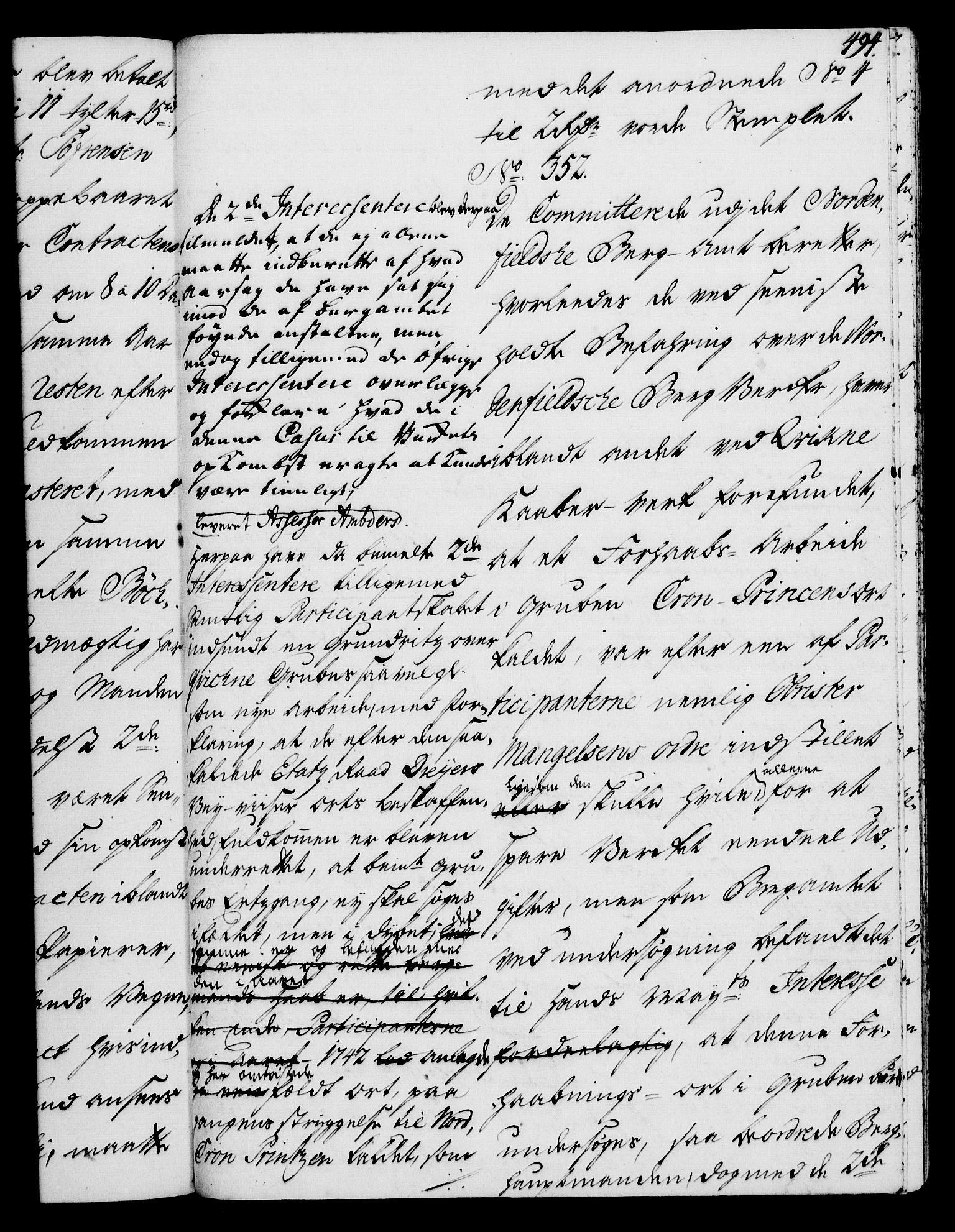 Rentekammeret, Kammerkanselliet, AV/RA-EA-3111/G/Gh/Gha/L0026: Norsk ekstraktmemorialprotokoll (merket RK 53.71), 1744-1745, s. 494