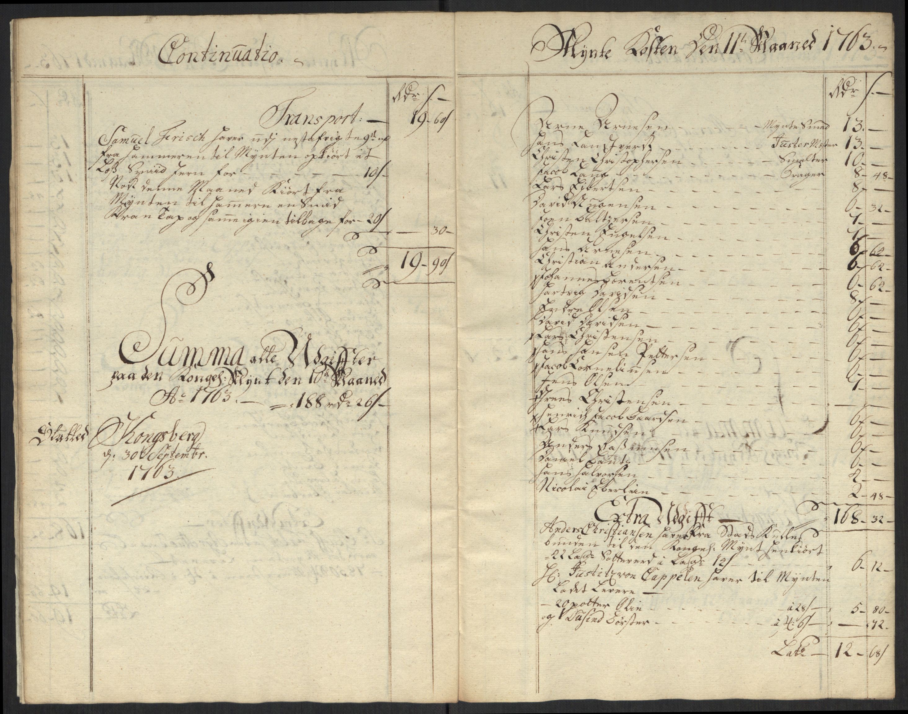 Rentekammeret inntil 1814, Realistisk ordnet avdeling, RA/EA-4070/Oa/L0010: [Y8]: Regninger for Kongsbergs mynt., 1760-1805, s. 41