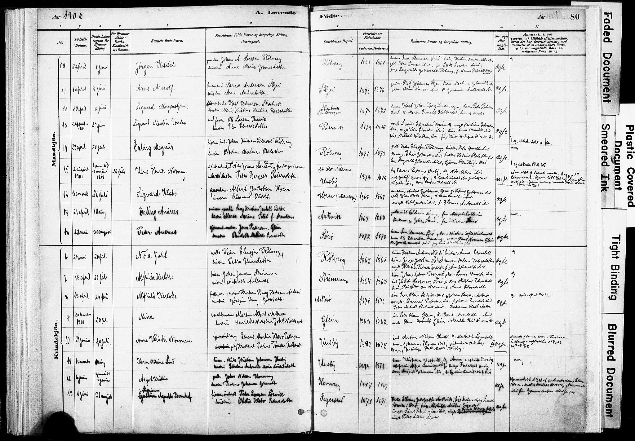 Ministerialprotokoller, klokkerbøker og fødselsregistre - Nordland, AV/SAT-A-1459/835/L0525: Ministerialbok nr. 835A03I, 1881-1910, s. 80